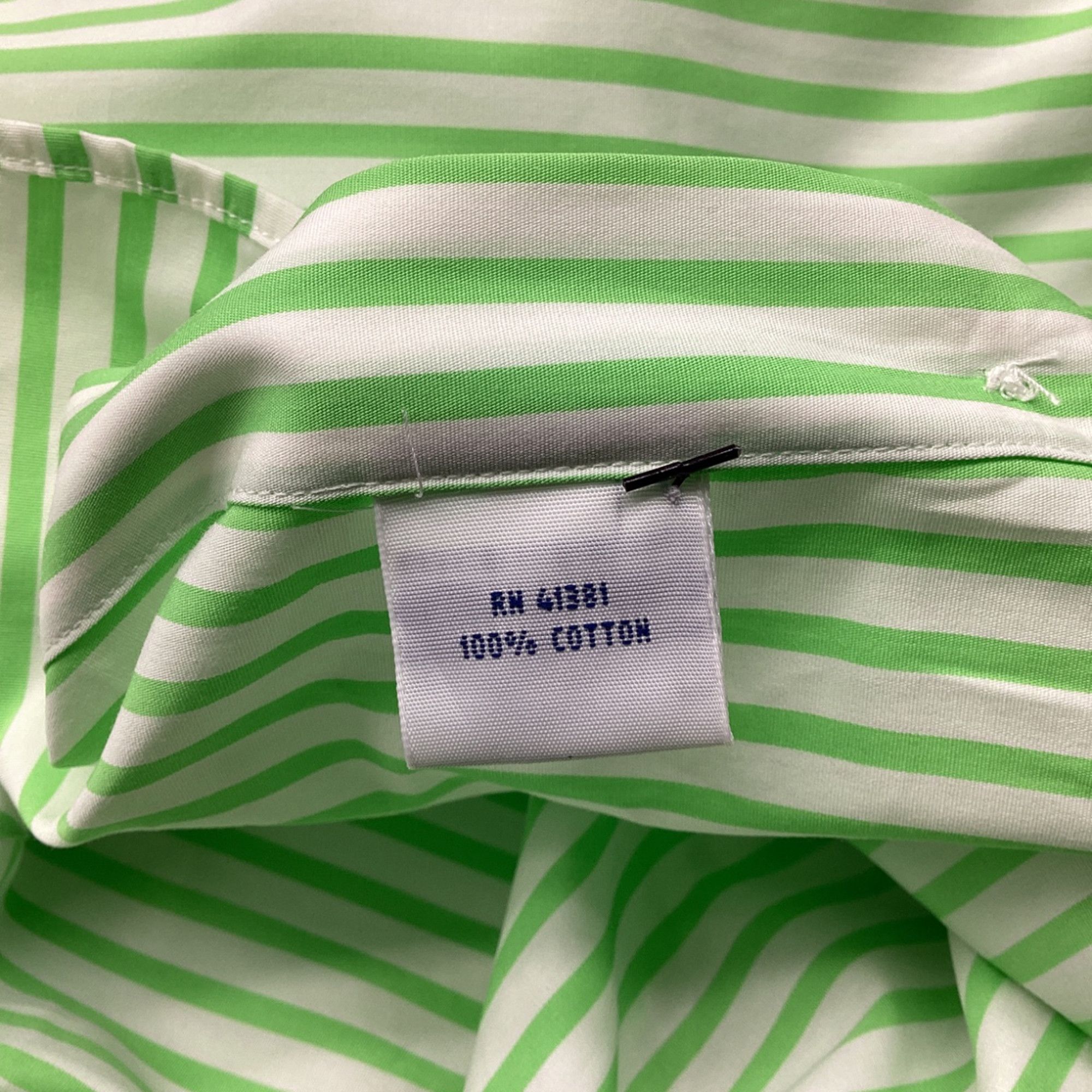 Ralph Lauren Polo Ralph Lauren Striped Shirt in Green Cotton Size US L / EU 52-54 / 3 - 7 Thumbnail