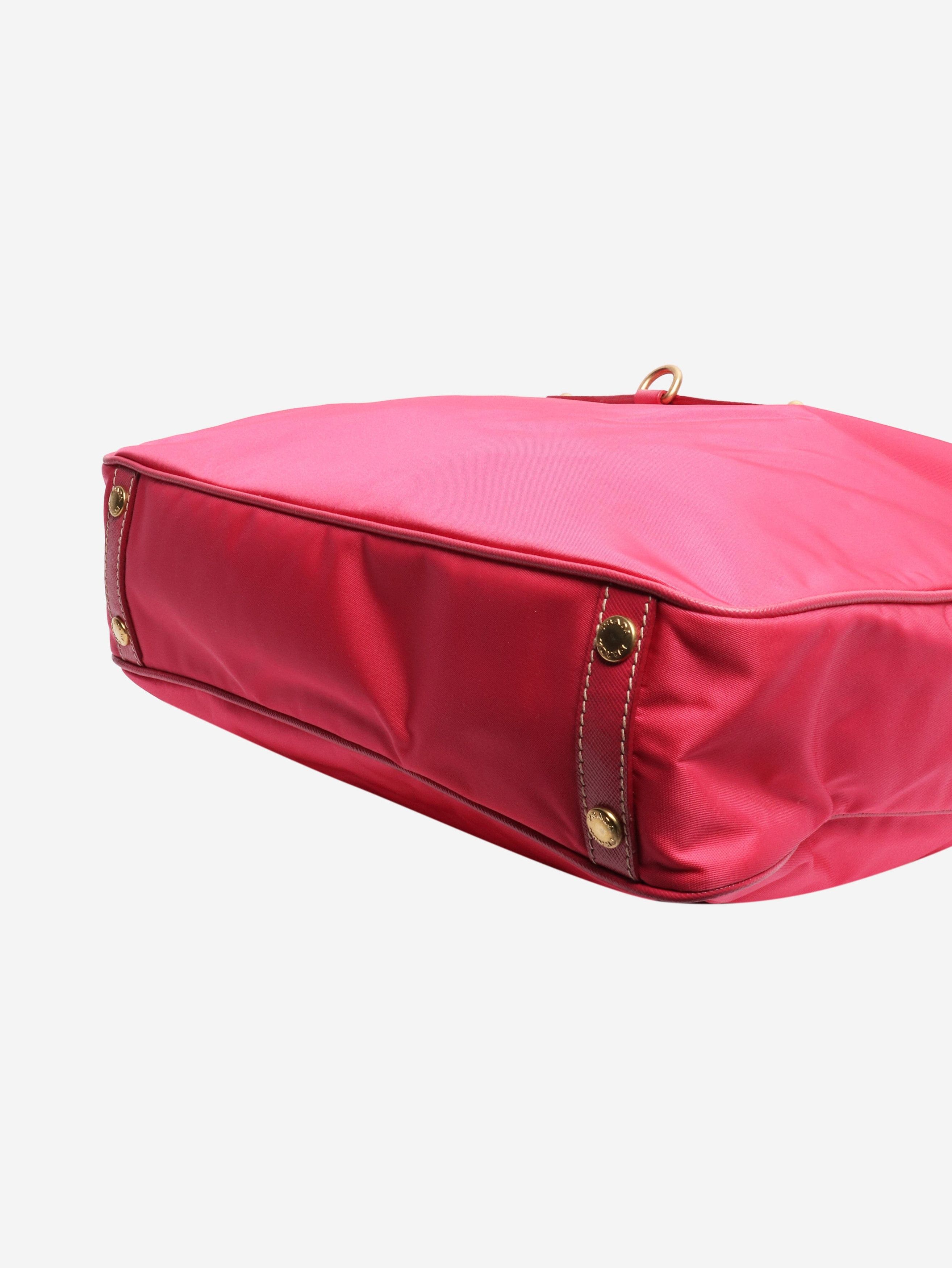 Prada Pink nylon tote bag Size ONE SIZE - 4 Thumbnail