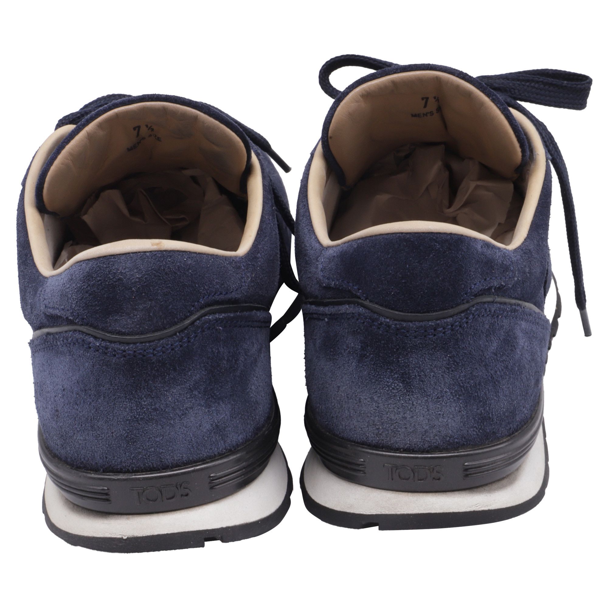 Tod's Tod's Lace-Up Low-Top Sneakers in Navy Blue Suede Size US 8 / EU 41 - 5 Thumbnail