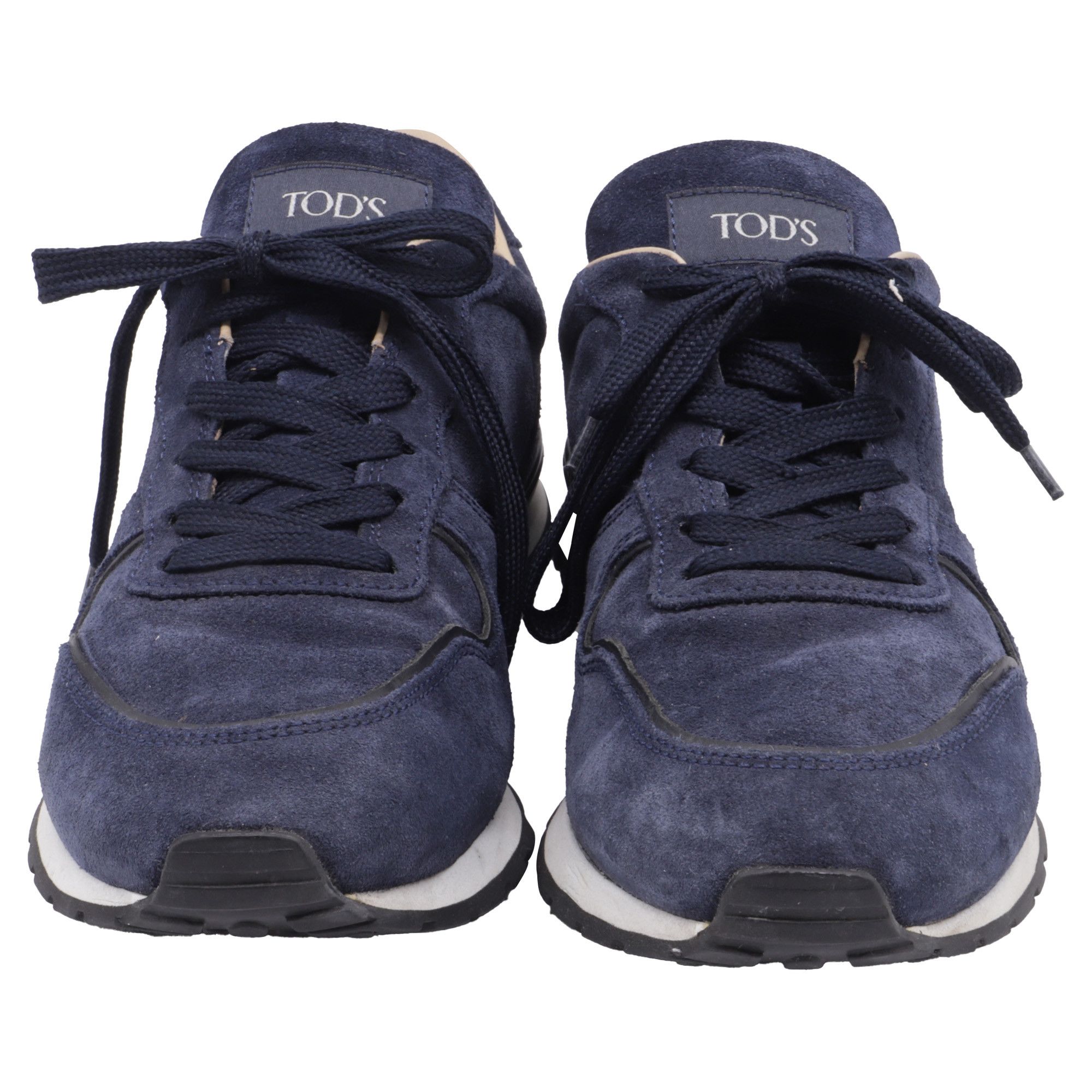 Tod's Tod's Lace-Up Low-Top Sneakers in Navy Blue Suede Size US 8 / EU 41 - 3 Thumbnail