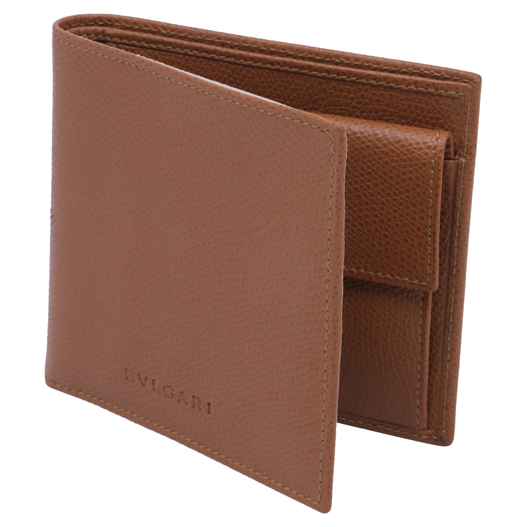 Bvlgari Bvlgari Bi-Fold Wallet in Brown Leather Size ONE SIZE - 2 Thumbnail