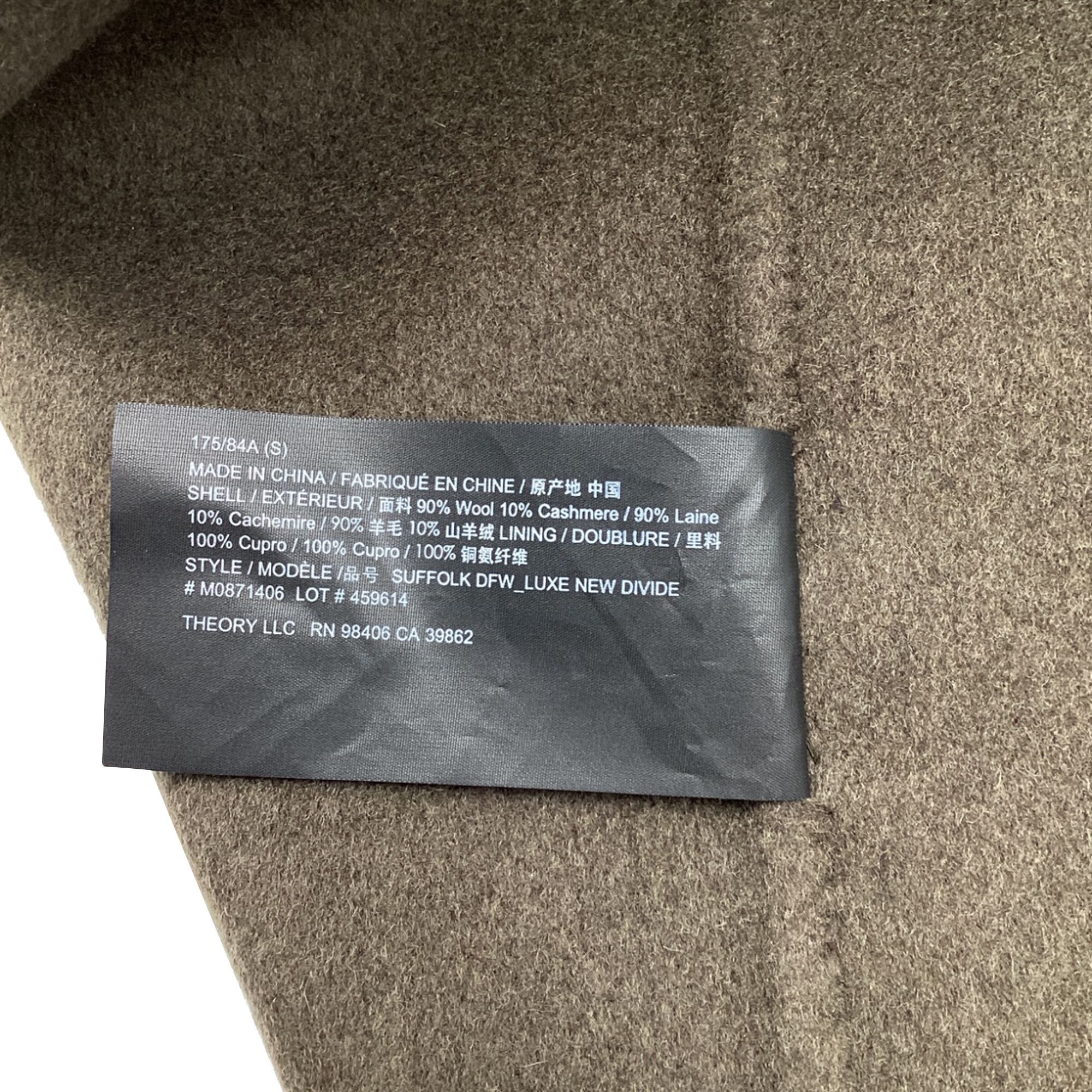 Theory Theory Single-Breasted Coat in Brown Wool Size US XS / EU 42 / 0 - 5 Thumbnail