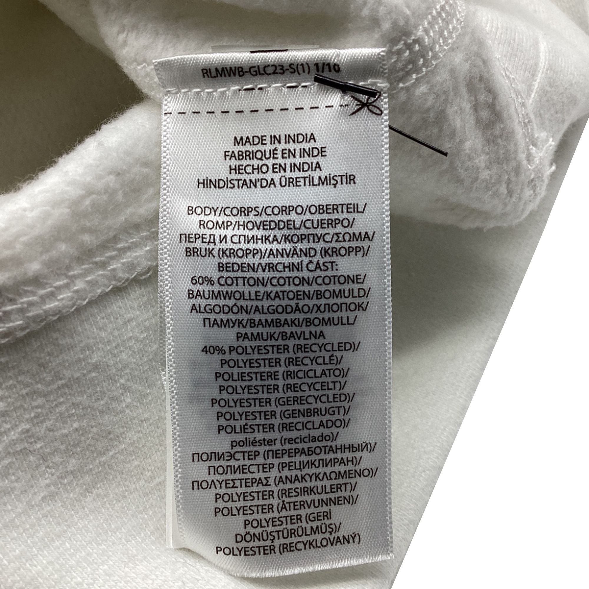 Ralph Lauren Polo Ralph Logo Embroidered Hoodie in White Cotton Size US M / EU 48-50 / 2 - 7 Thumbnail