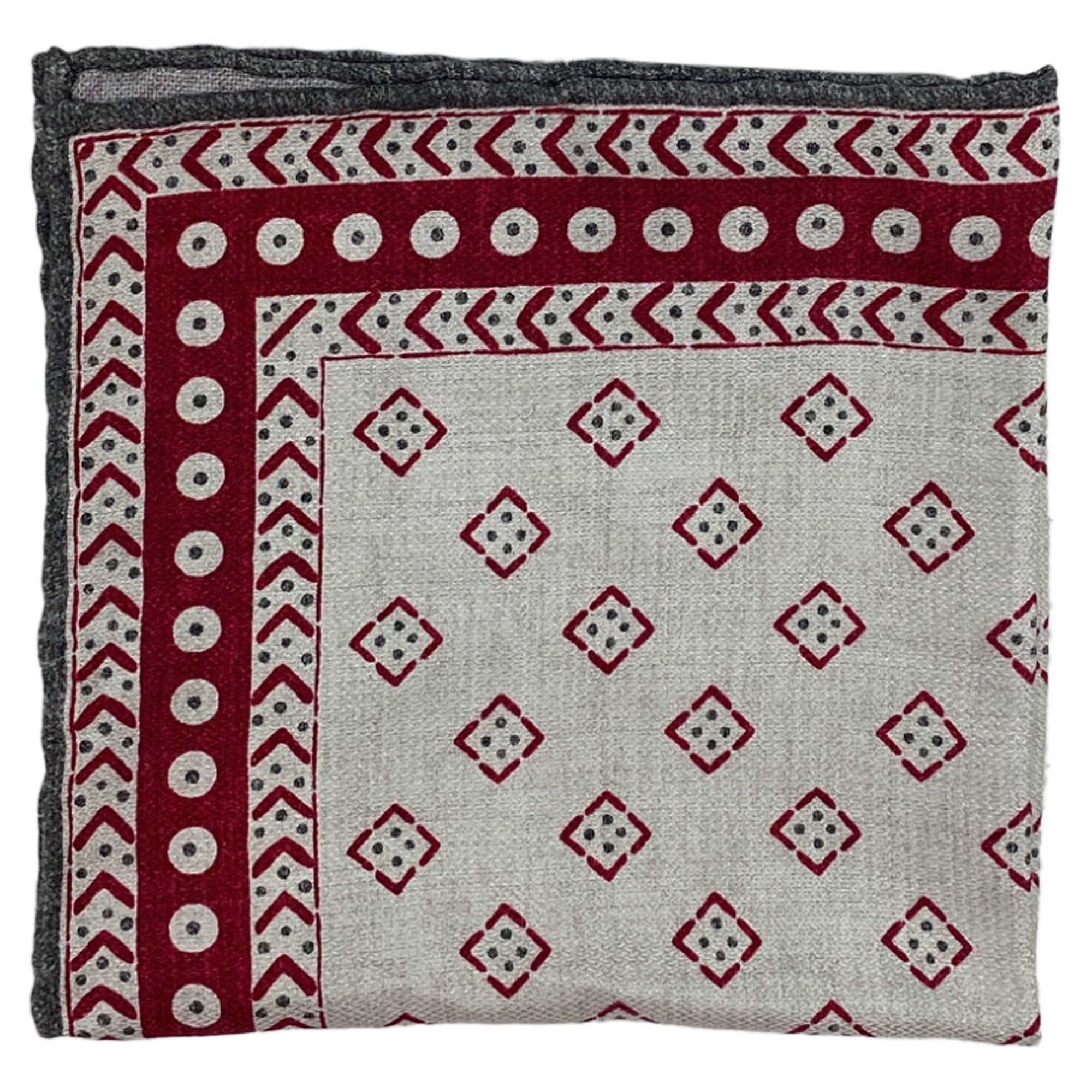 Brunello Cucinelli Brunello Cucinelli Geometric Pattern Pocket Square in Multic Size ONE SIZE - 5 Thumbnail