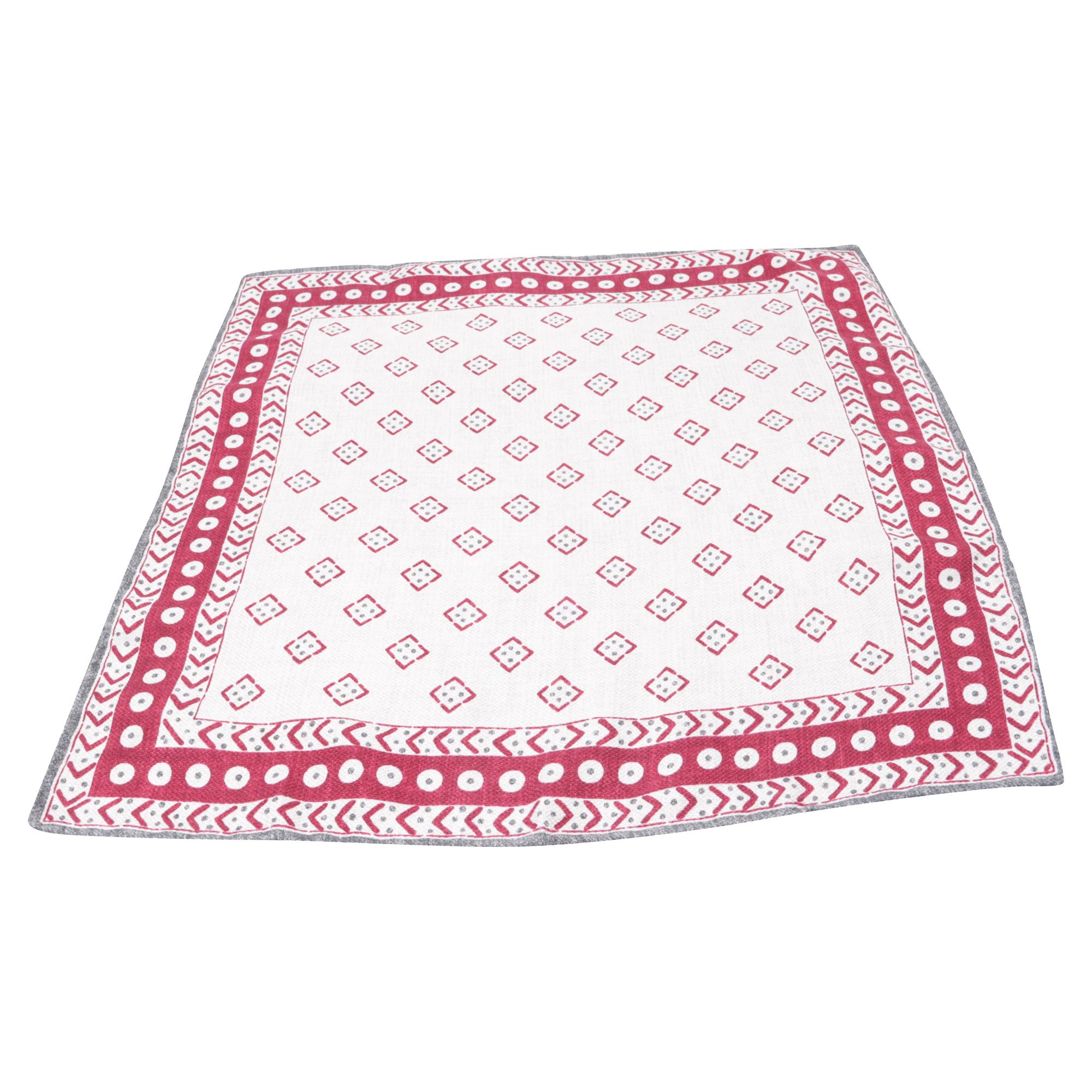 Brunello Cucinelli Brunello Cucinelli Geometric Pattern Pocket Square in Multic Size ONE SIZE - 2 Thumbnail