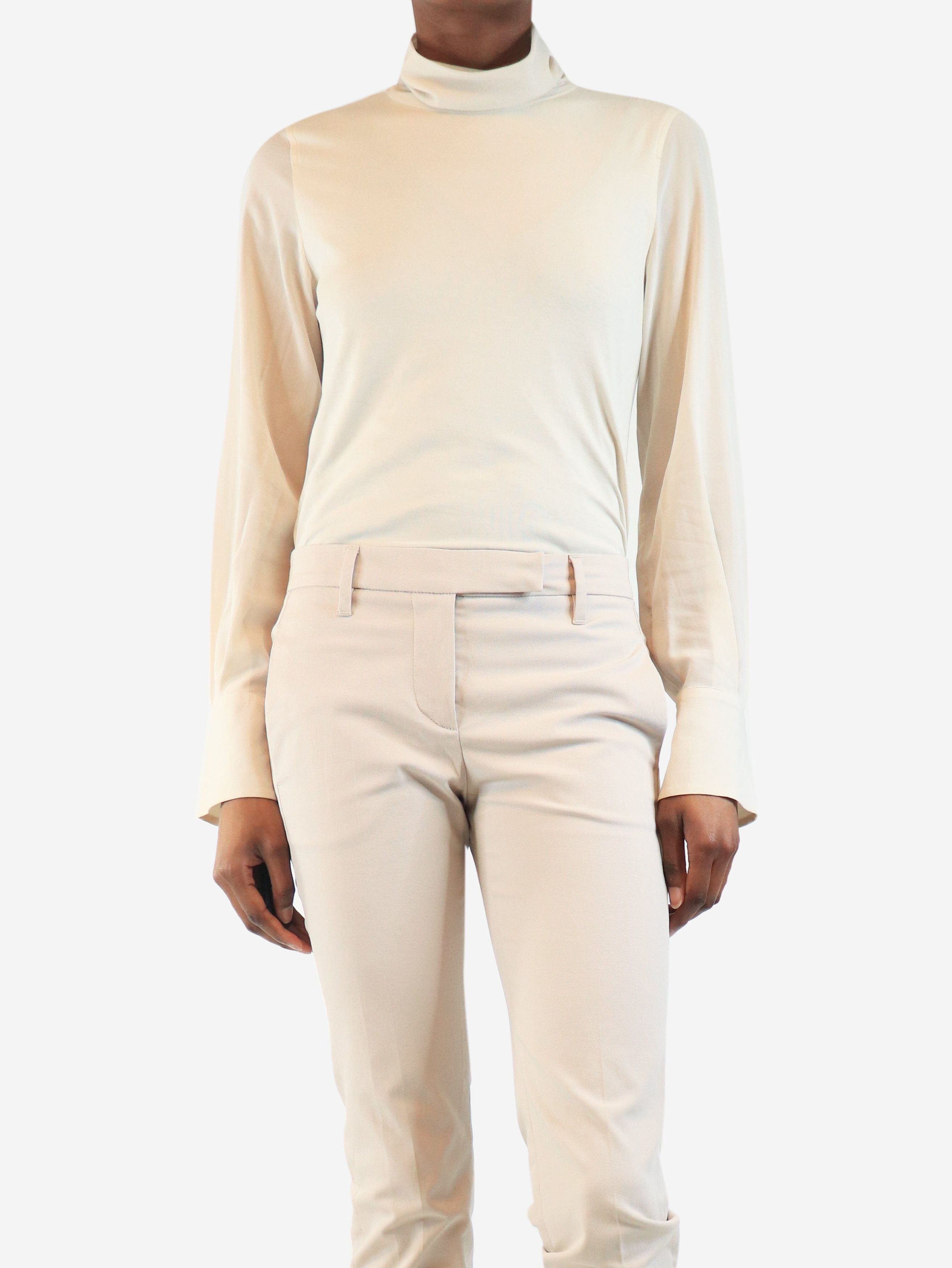 Brunello Cucinelli Cream high-neck top - S Size S / US 4 / IT 40 - 4 Thumbnail
