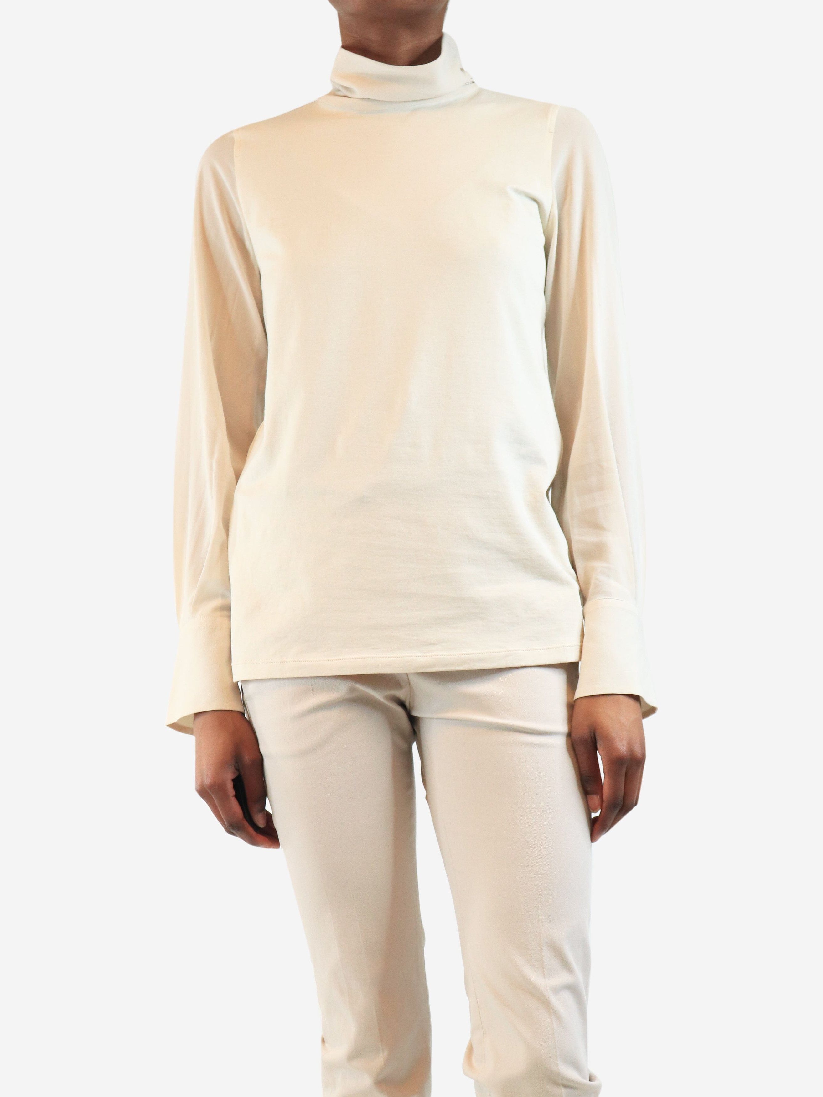 Brunello Cucinelli Cream high-neck top - S Size S / US 4 / IT 40 - 2 Thumbnail
