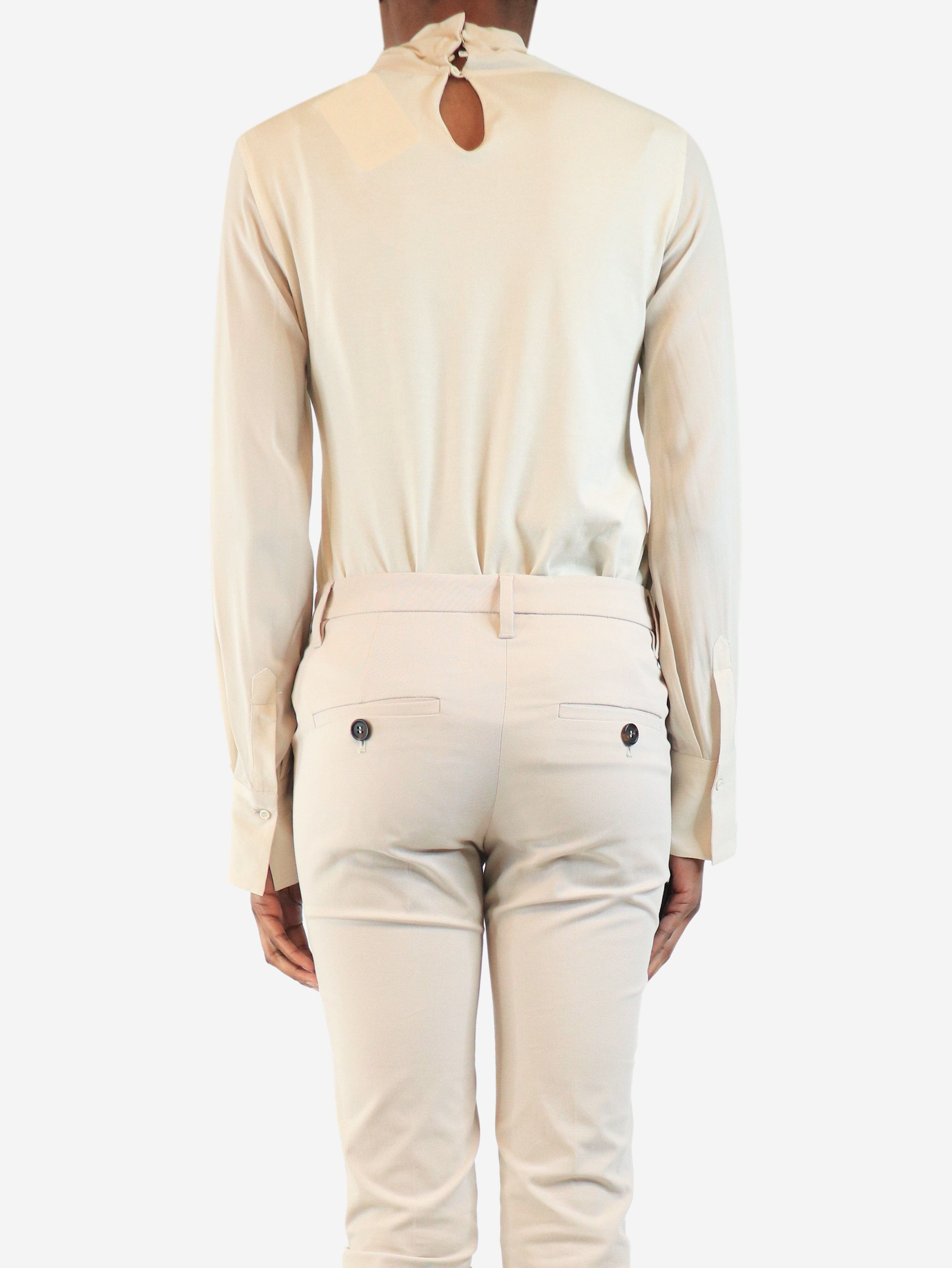 Brunello Cucinelli Cream high-neck top - S Size S / US 4 / IT 40 - 3 Thumbnail