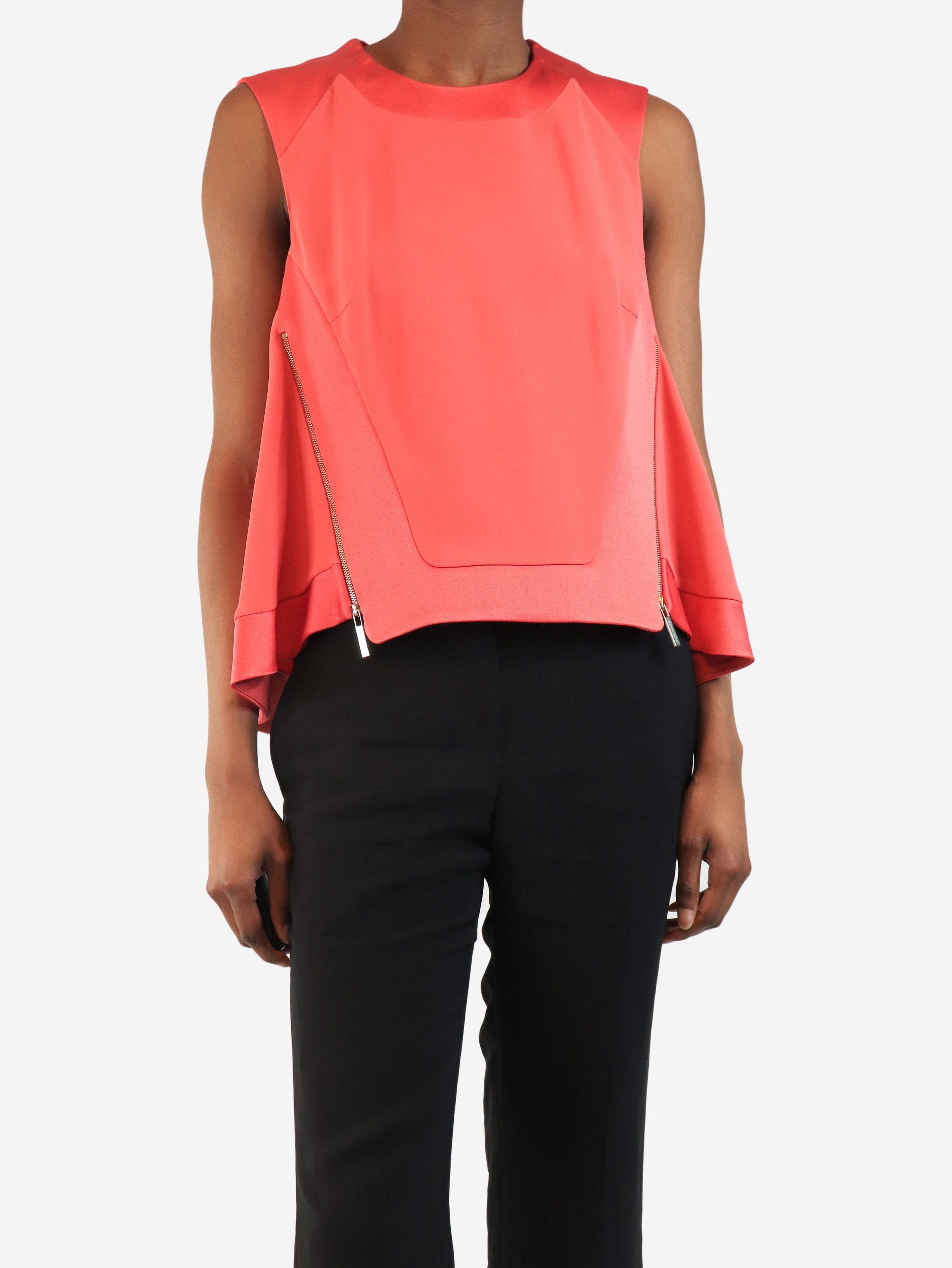 Elie Saab Pink sleeveless zip-front top - UK 6 Size XS / US 0-2 / IT 36-38 - 2 Thumbnail