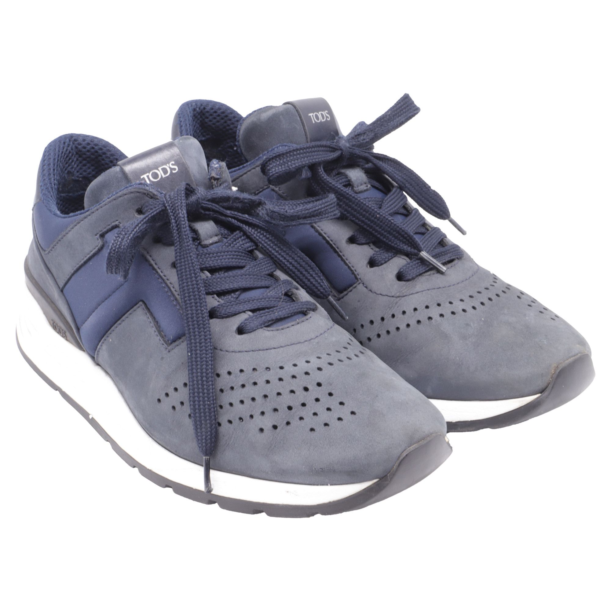 Tod's Tod's Sportivo Low-Top Sneakers Navy Blue Suede and Neopren Size US 8 / EU 41 - 3 Thumbnail
