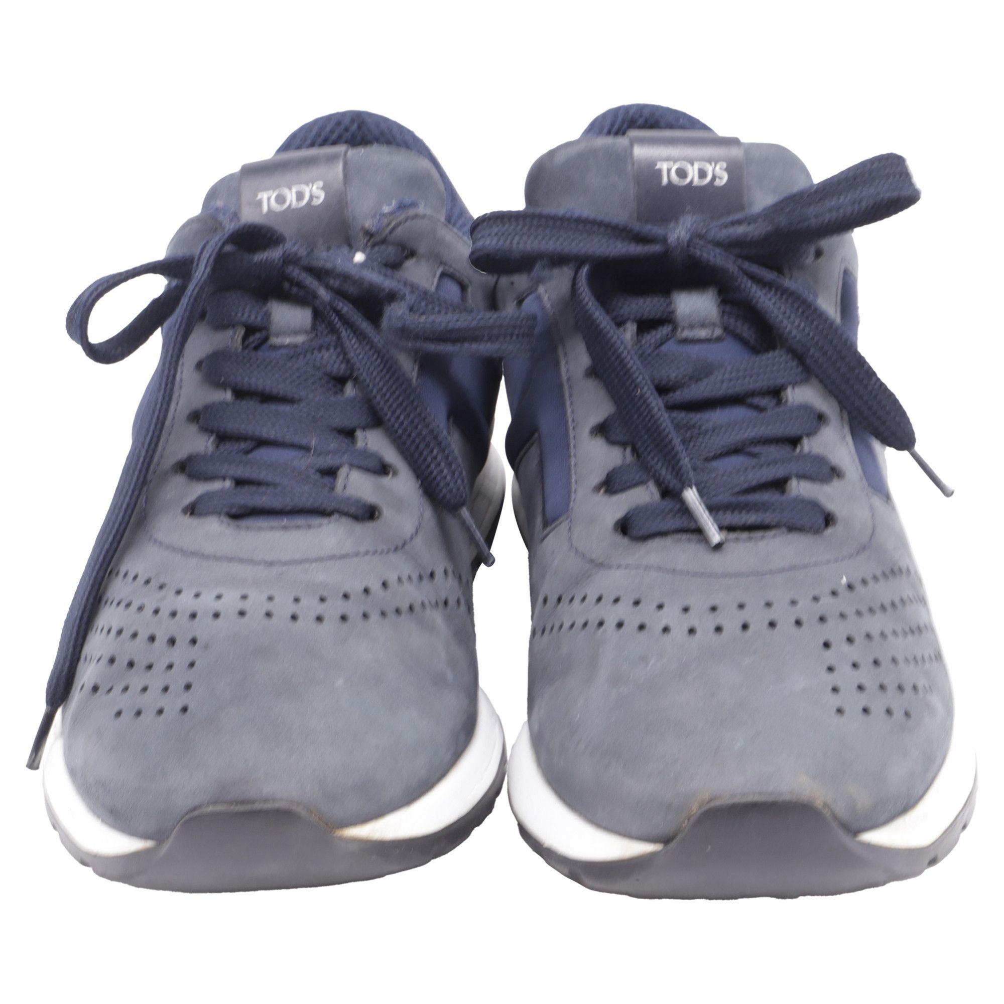Tod's Tod's Sportivo Low-Top Sneakers Navy Blue Suede and Neopren Size US 8 / EU 41 - 2 Thumbnail