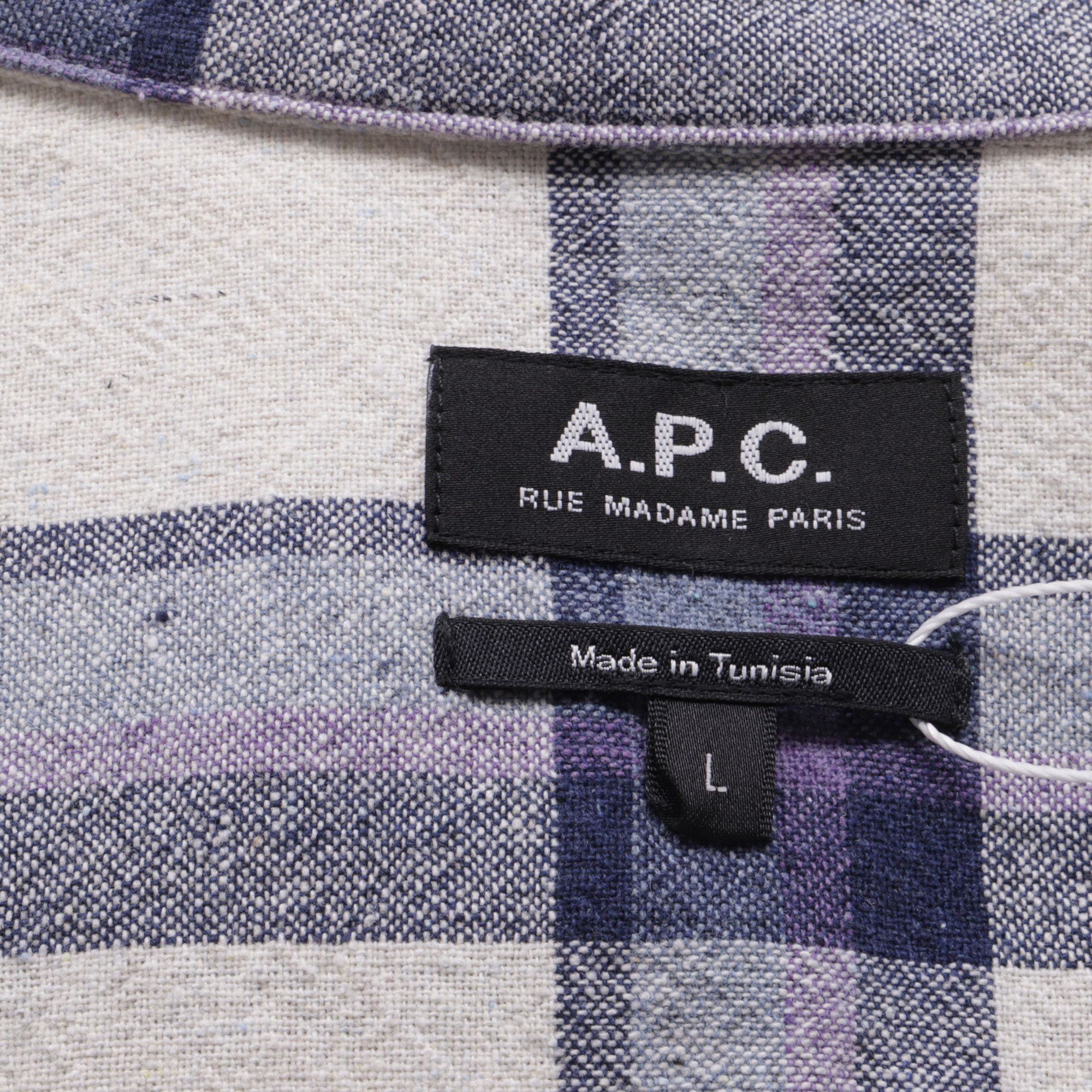 A.P.C. A.P.C. Check-Print Long Sleeve Shirt in Multicolor Cotton Size US M / EU 48-50 / 2 - 5 Thumbnail