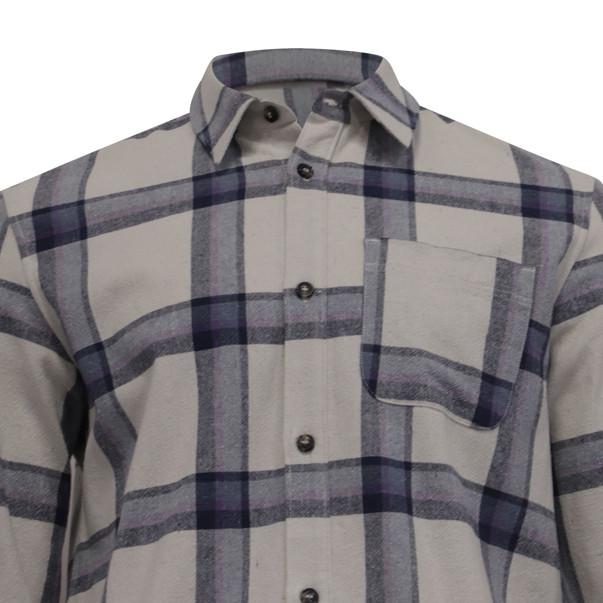 A.P.C. A.P.C. Check-Print Long Sleeve Shirt in Multicolor Cotton Size US M / EU 48-50 / 2 - 2 Thumbnail