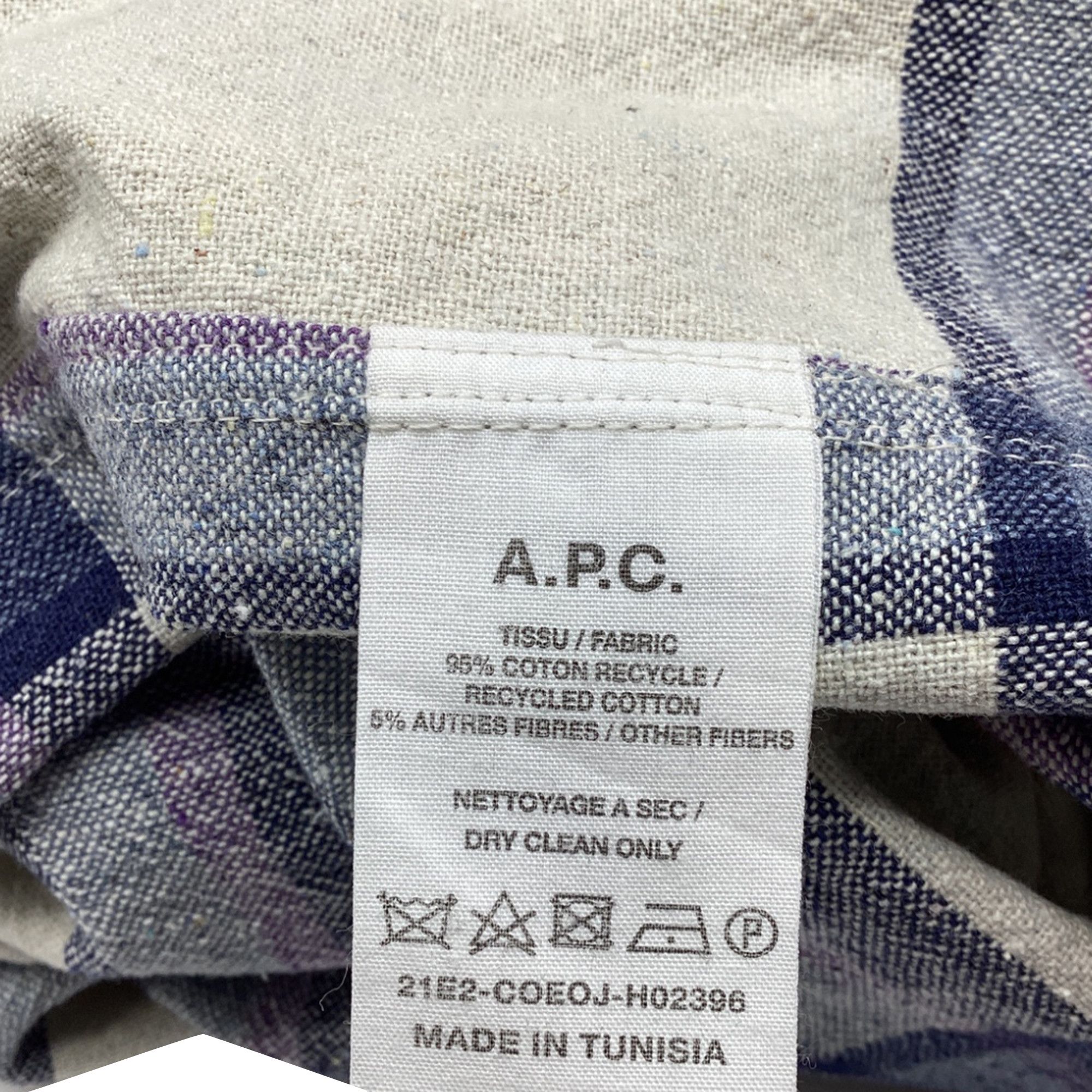 A.P.C. A.P.C. Check-Print Long Sleeve Shirt in Multicolor Cotton Size US M / EU 48-50 / 2 - 6 Thumbnail