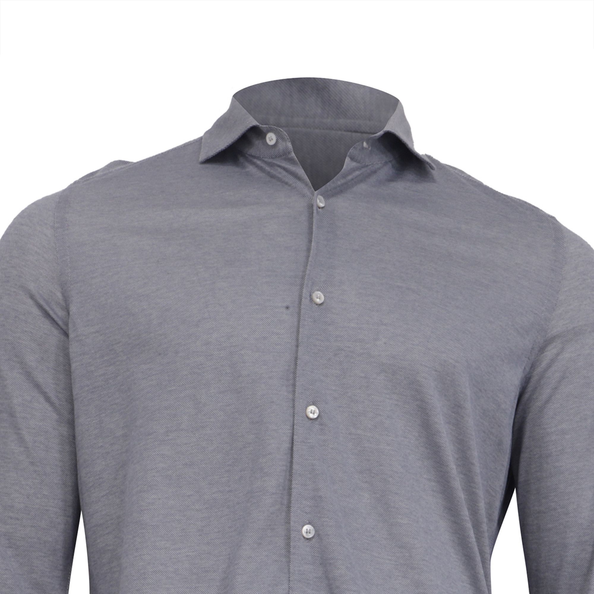 Loro Piana Loro Piana Button-Down Long Sleeve Shirt in Grey Cotton Size US M / EU 48-50 / 2 - 2 Thumbnail