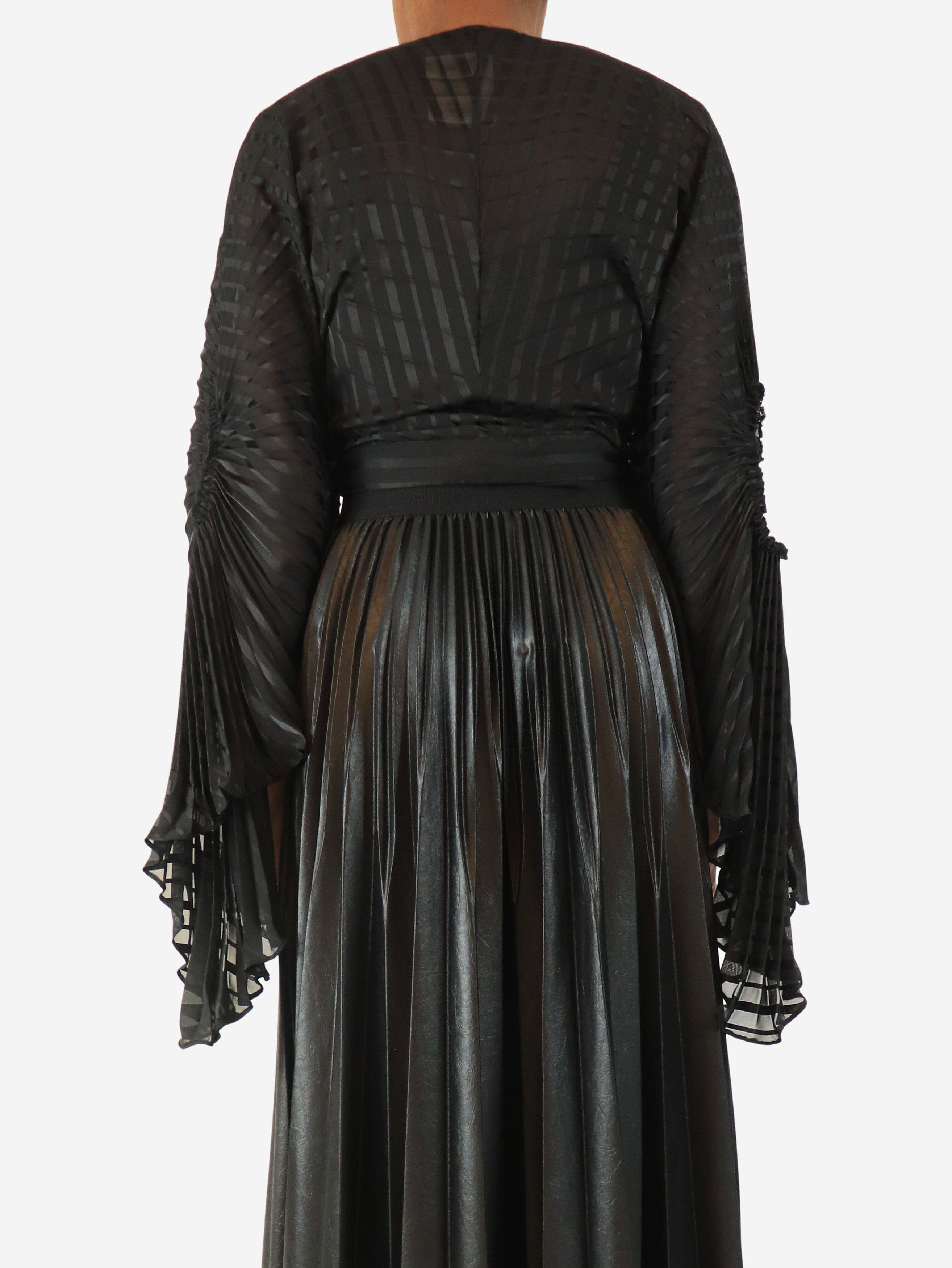 Other Black pleated stripe wrap top - UK 6 Size XS / US 0-2 / IT 36-38 - 3 Thumbnail