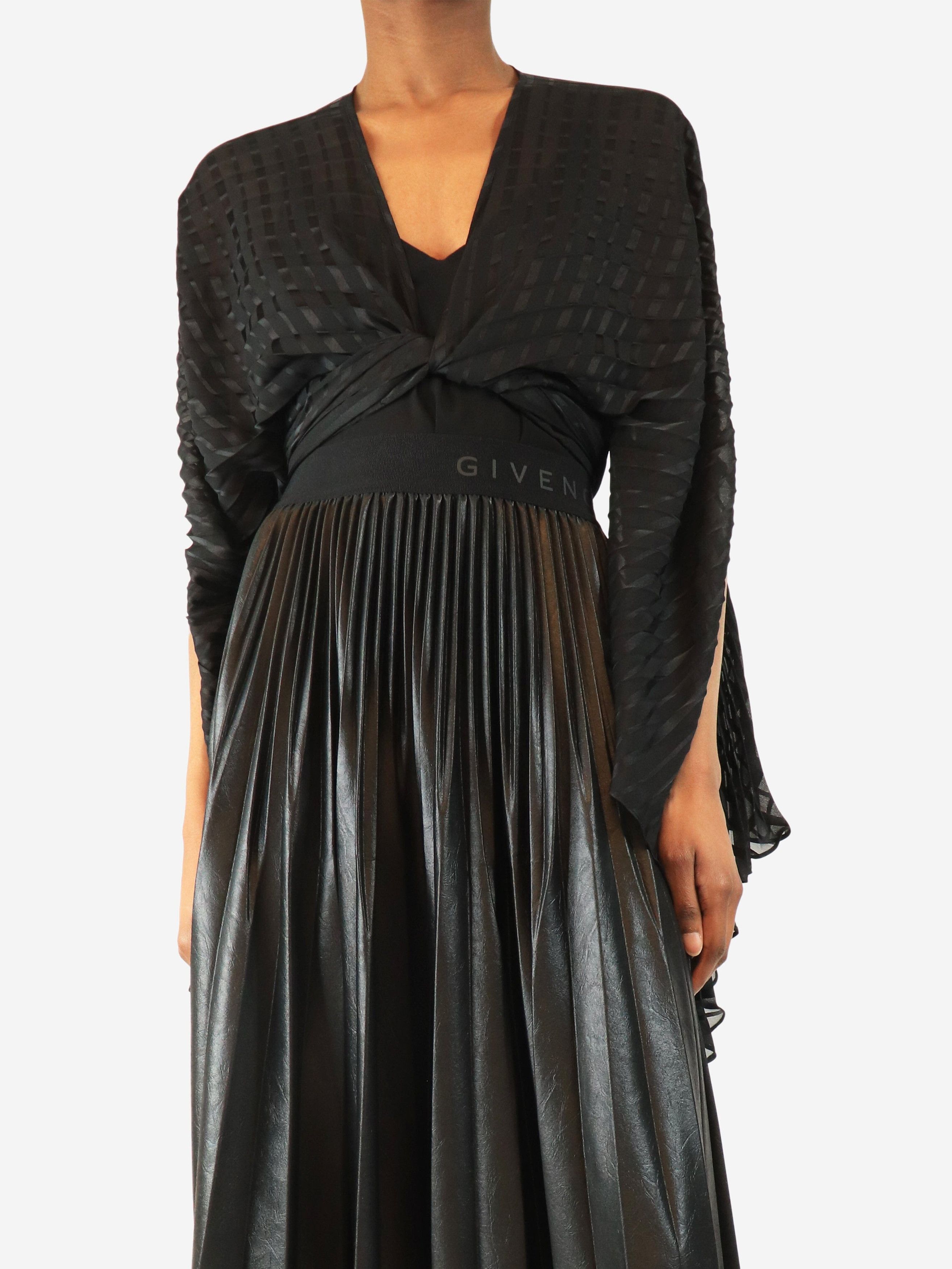 Other Black pleated stripe wrap top - UK 6 Size XS / US 0-2 / IT 36-38 - 4 Thumbnail