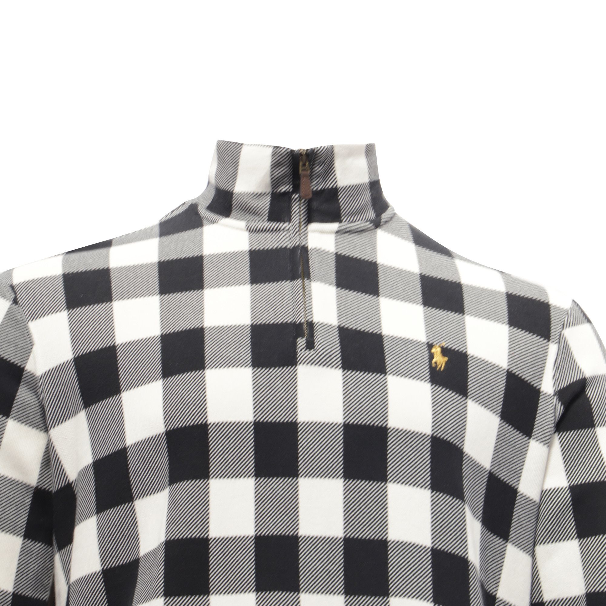 Ralph Lauren Polo Ralph Lauren Checked Double-Knit Quarter-Zip Pullover i Size US M / EU 48-50 / 2 - 2 Thumbnail