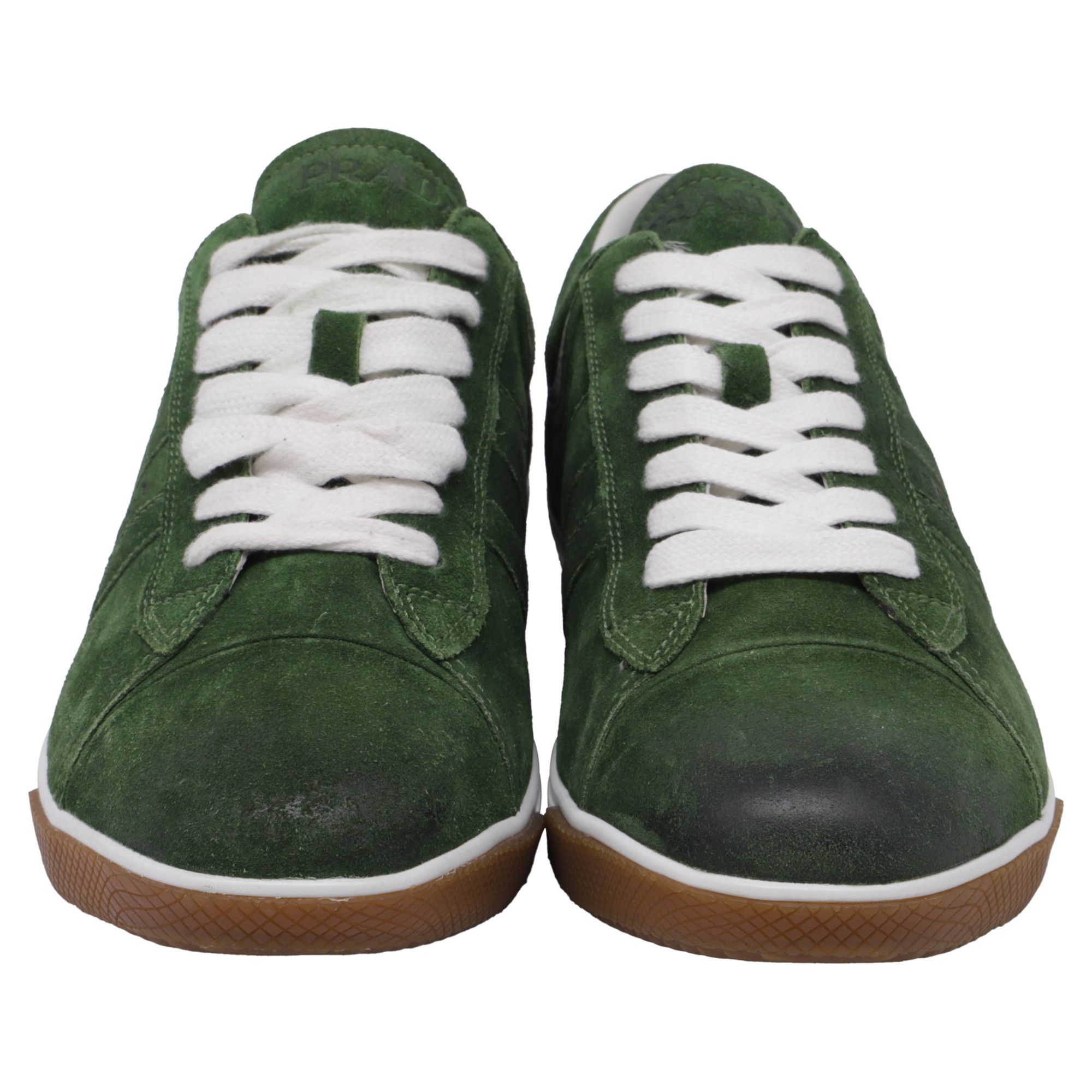 Prada Prada Sport Cap-Toe Sneakers in Olive Suede Size US 7 / EU 40 - 3 Thumbnail