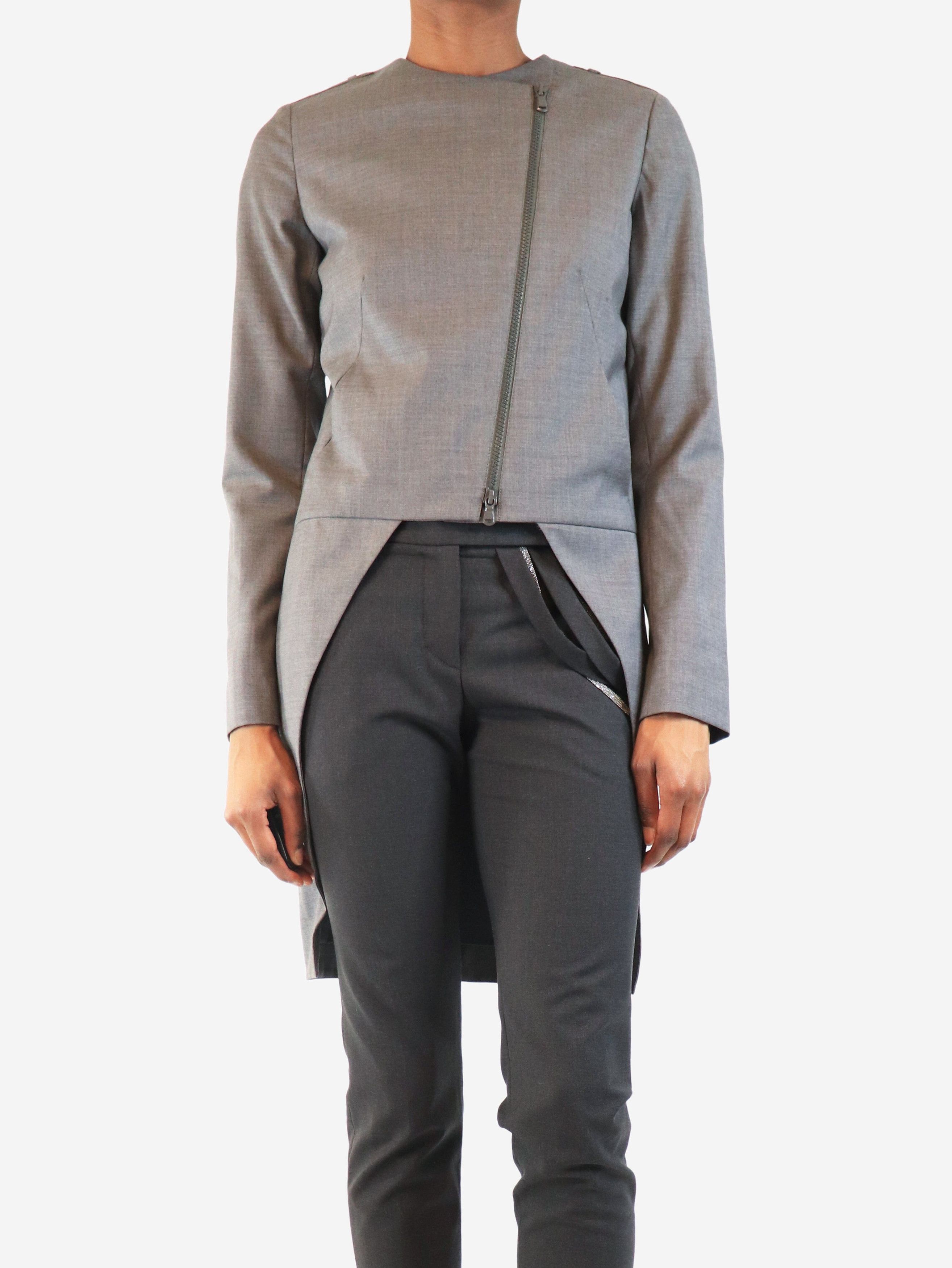 Brunello Cucinelli Grey dropped hem jacket - UK 8 Size S / US 4 / IT 40 - 4 Thumbnail