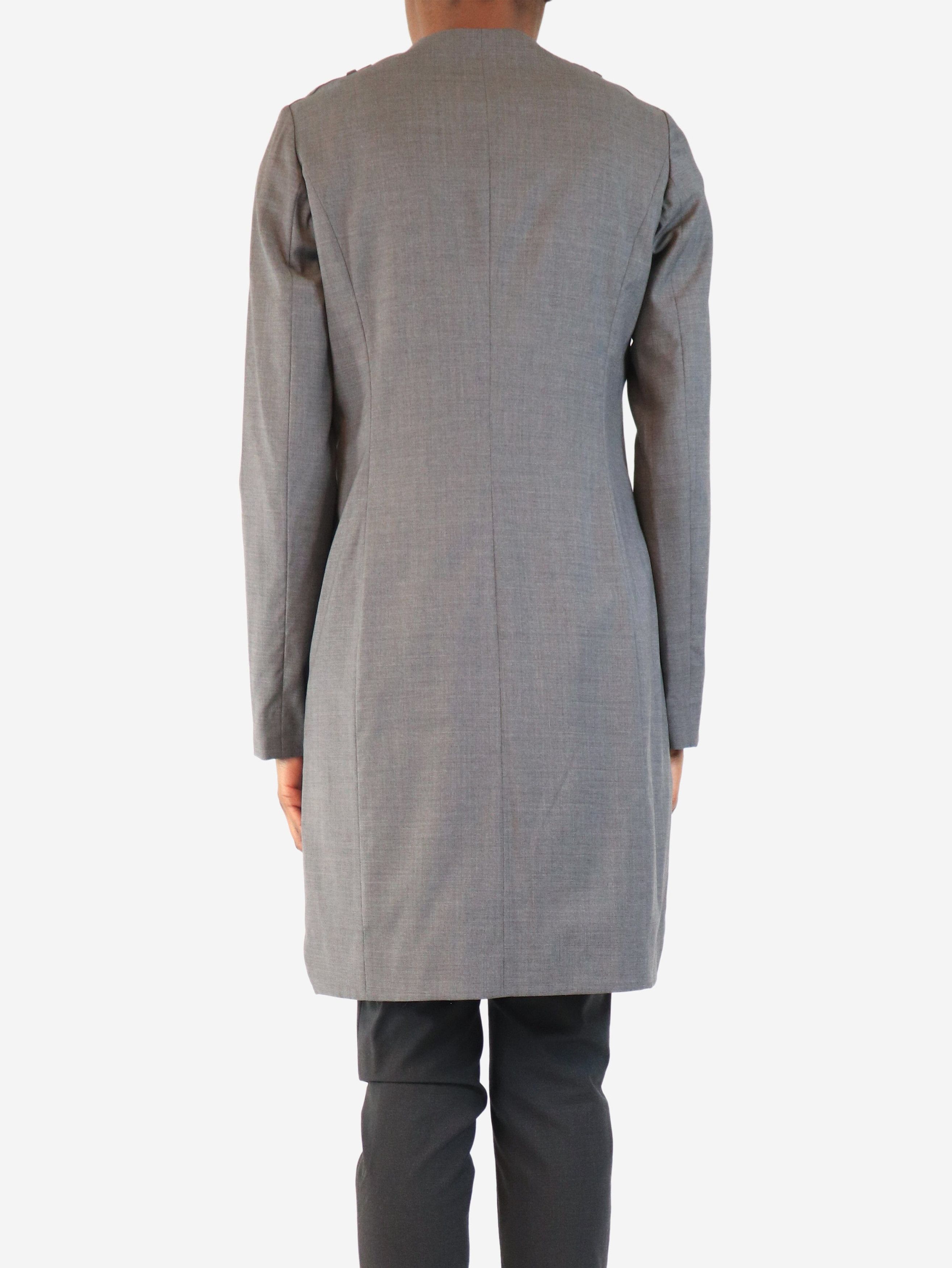 Brunello Cucinelli Grey dropped hem jacket - UK 8 Size S / US 4 / IT 40 - 3 Thumbnail