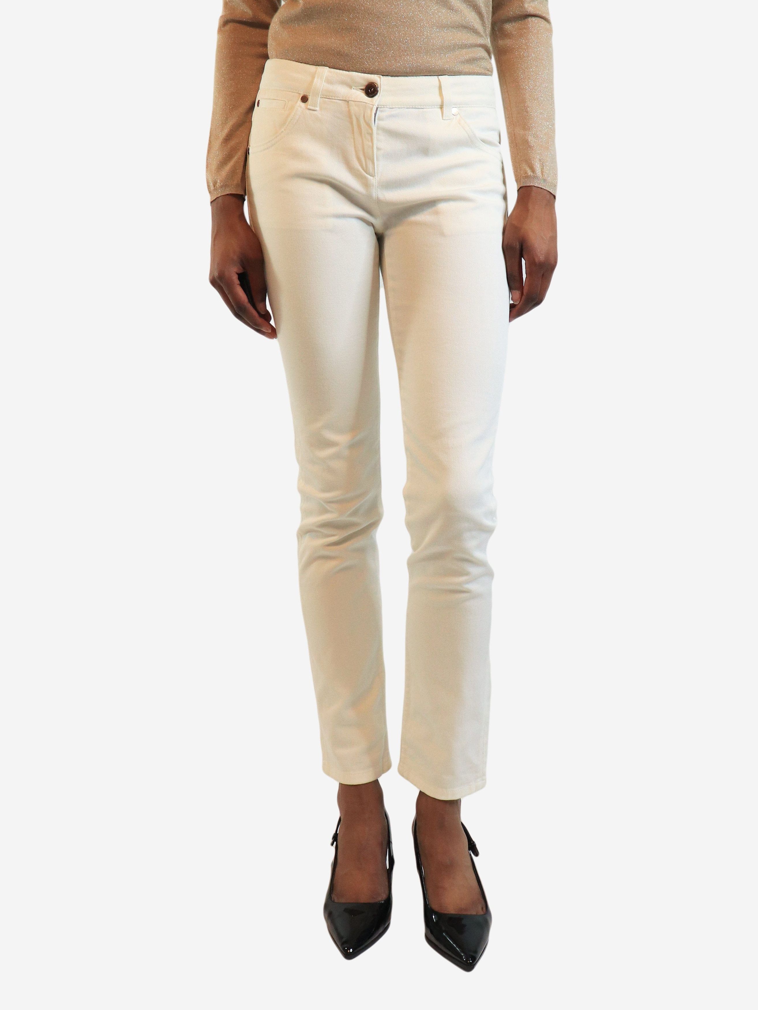 Brunello Cucinelli White skinny-fit jeans - UK 8 Size 26" / US 2 / IT 38 - 2 Thumbnail
