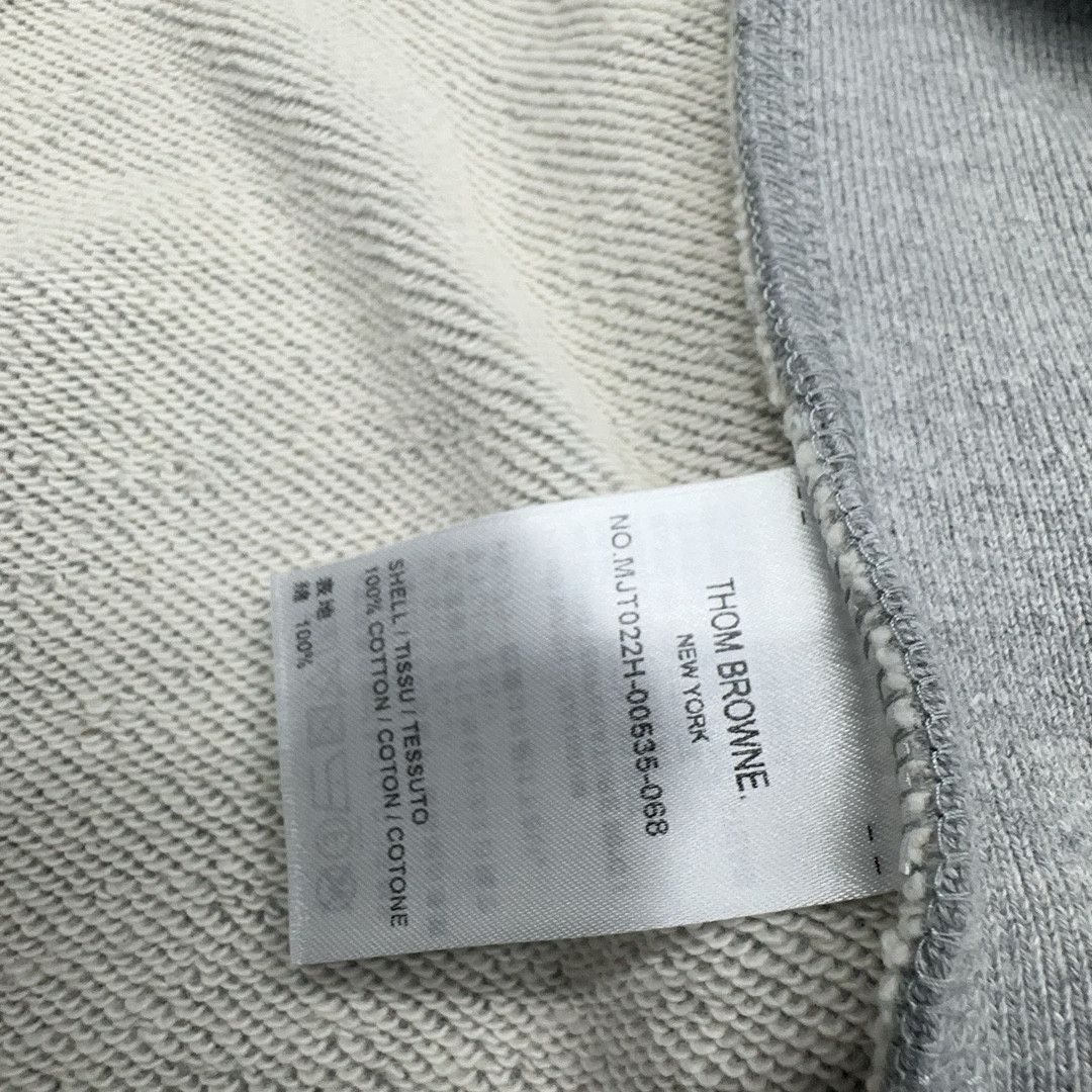 Thom Browne Thom Browne 4-Bar Stripe Hoodie Gray Size 4 Size US XL / EU 56 / 4 - 4 Thumbnail