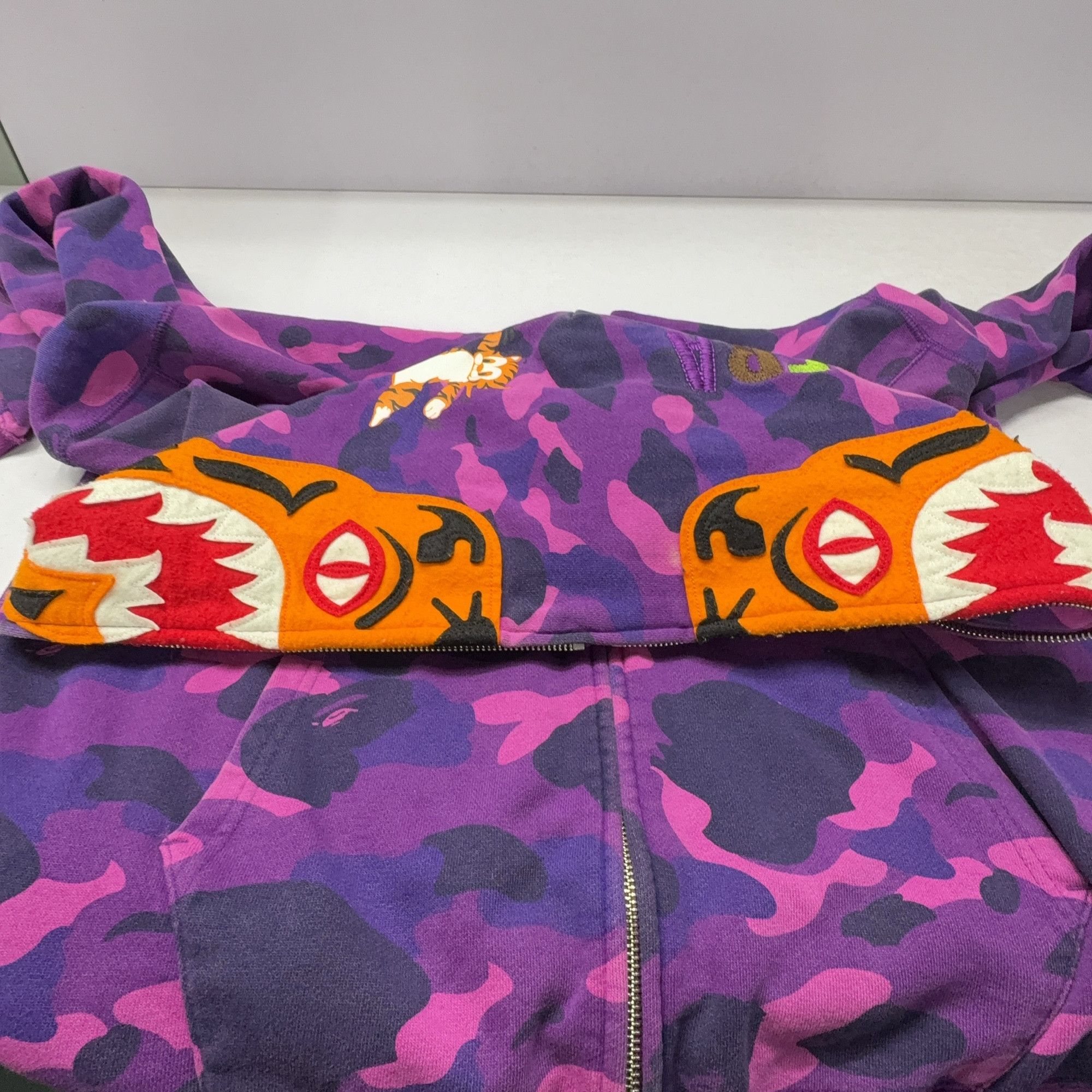 Bape A BATHING APE Purple Camo Tiger Full Zip Hoodie Size XXL Size US XXL / EU 58 / 5 - 8 Thumbnail