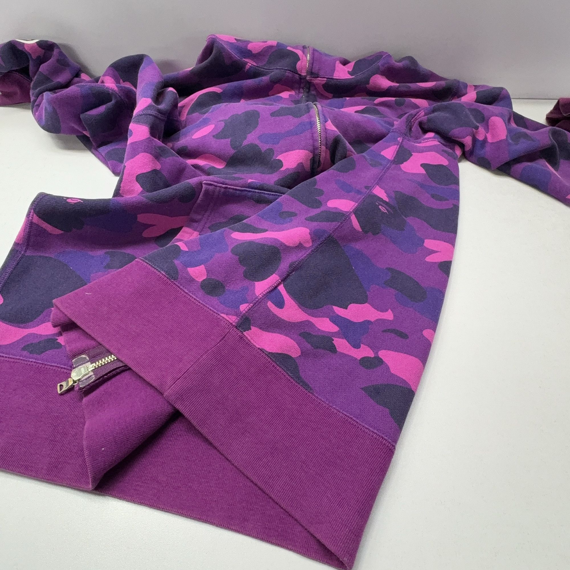 Bape A BATHING APE Purple Camo Tiger Full Zip Hoodie Size XXL Size US XXL / EU 58 / 5 - 18 Thumbnail