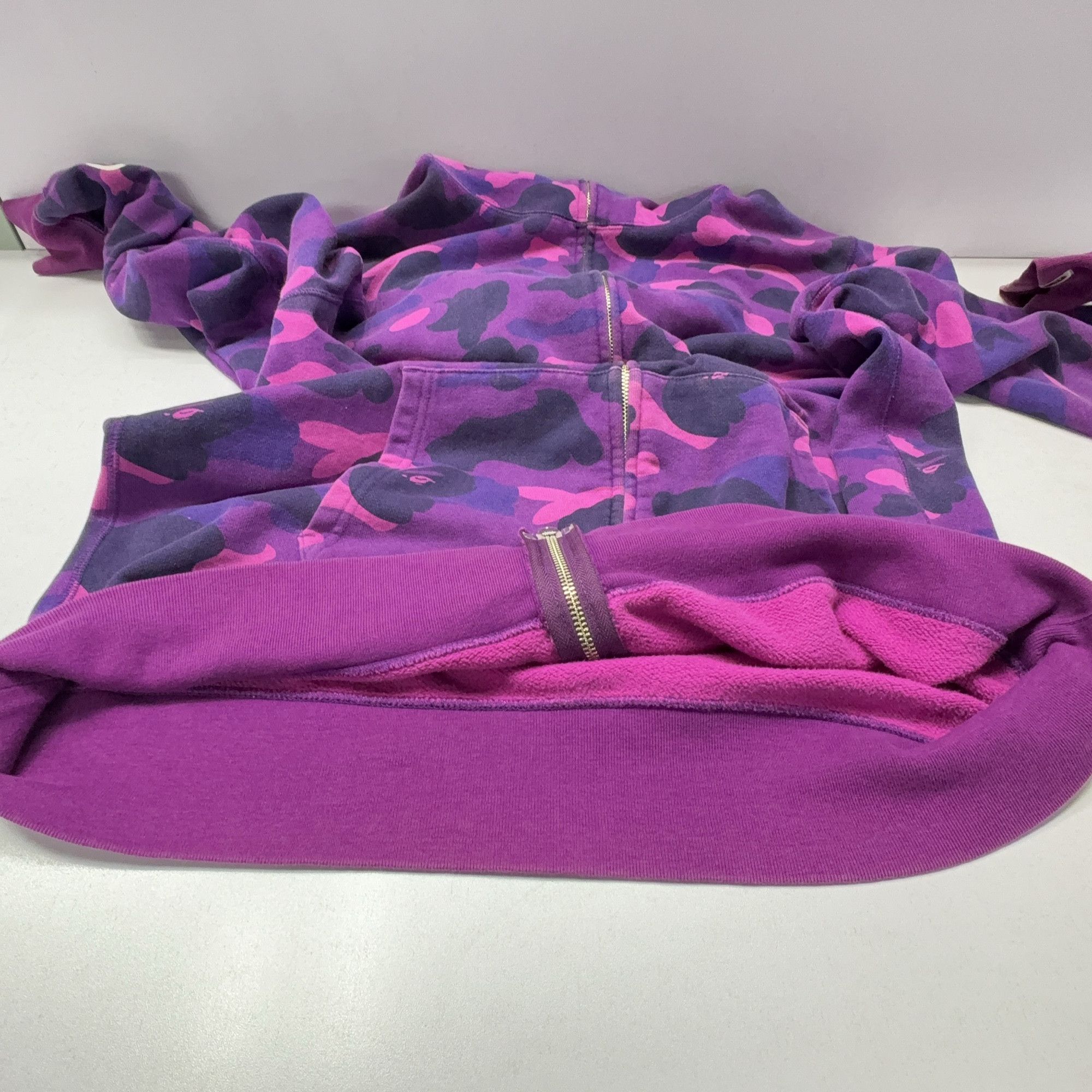 Bape A BATHING APE Purple Camo Tiger Full Zip Hoodie Size XXL Size US XXL / EU 58 / 5 - 19 Thumbnail