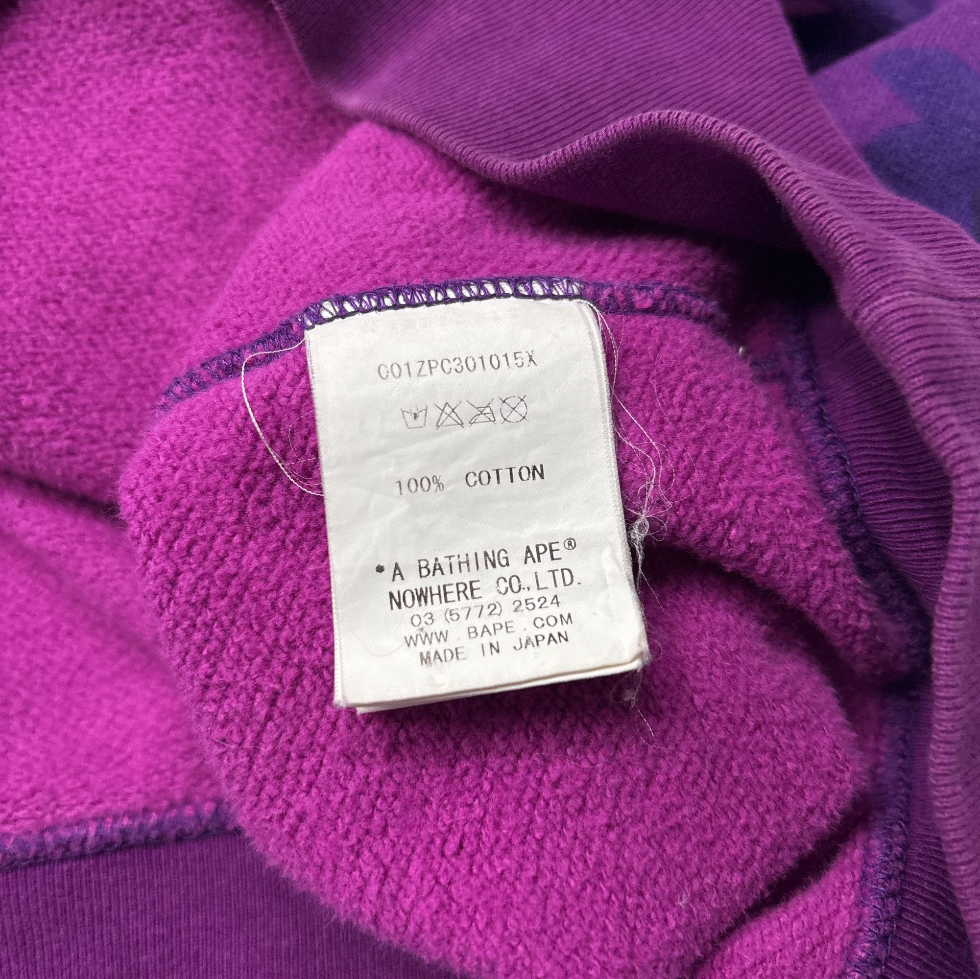 Bape A BATHING APE Purple Camo Tiger Full Zip Hoodie Size XXL Size US XXL / EU 58 / 5 - 5 Thumbnail