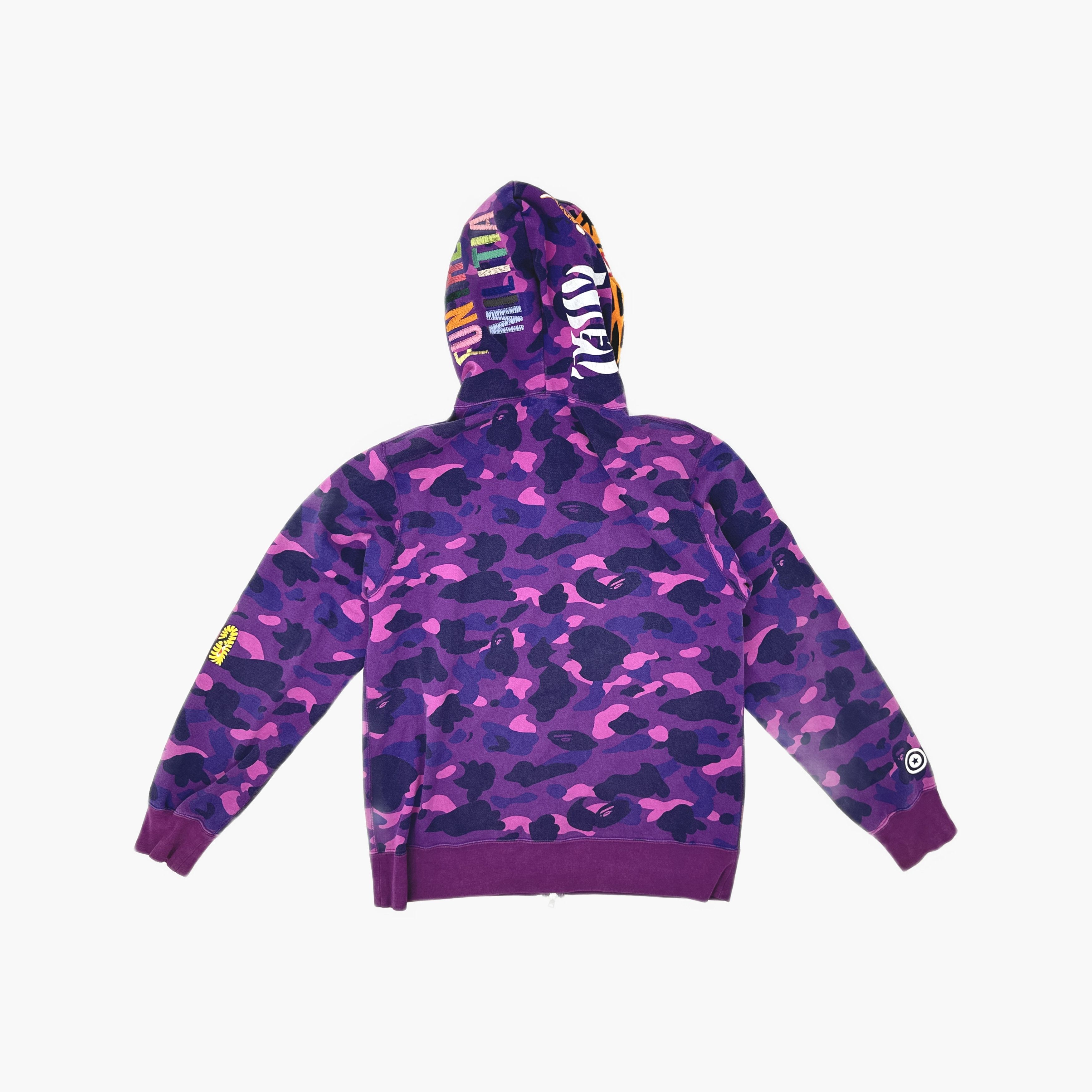 Bape A BATHING APE Purple Camo Tiger Full Zip Hoodie Size XXL Size US XXL / EU 58 / 5 - 2 Thumbnail