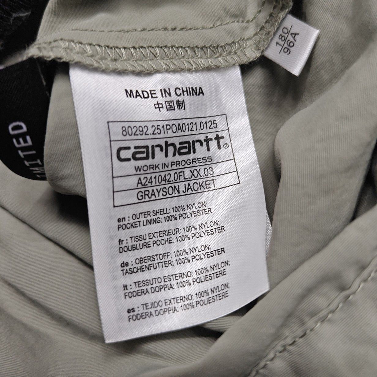 Carhartt Wip Carhartt WIP Grayson Hooded Jacket Size L Size US L / EU 52-54 / 3 - 4 Thumbnail