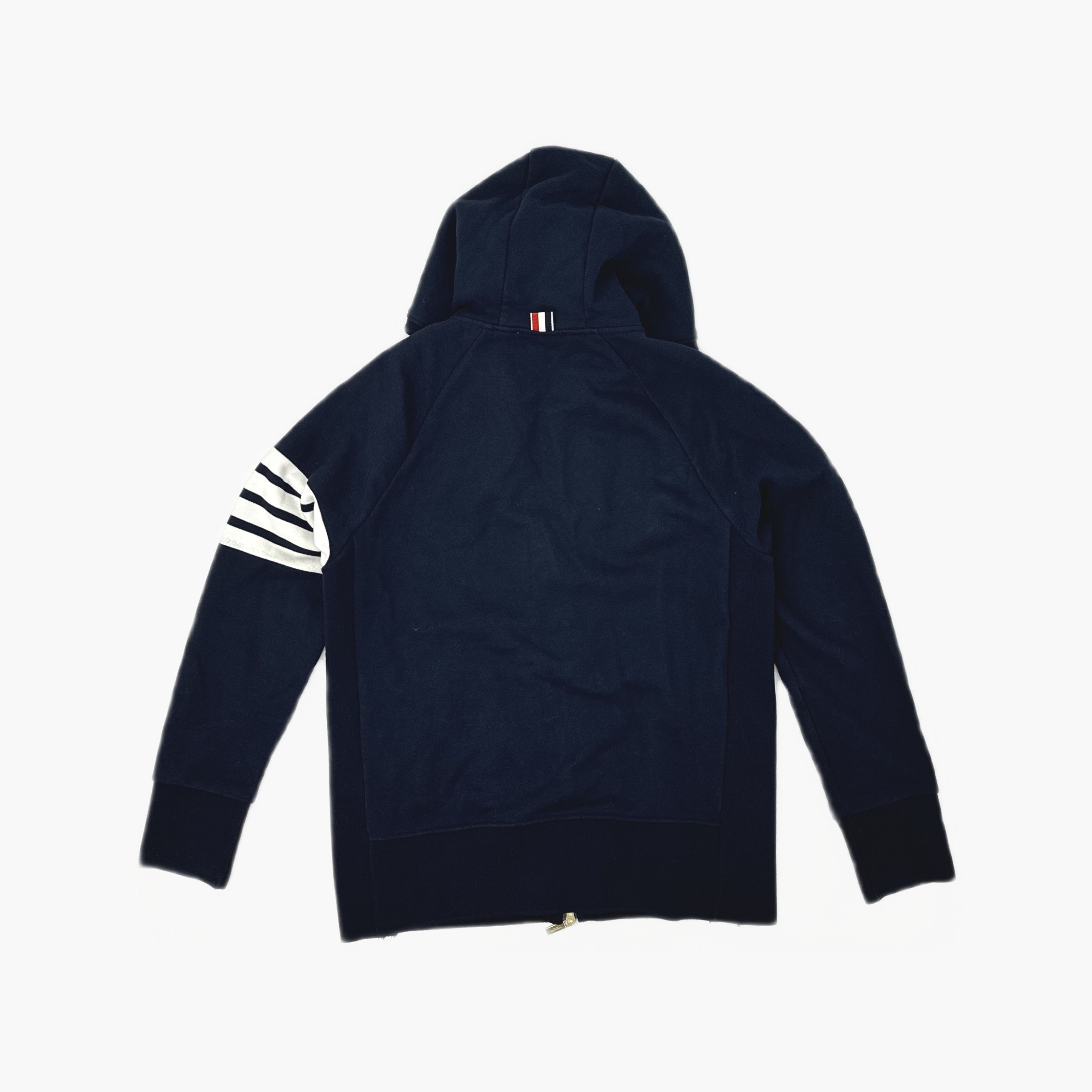 Thom Browne Thom Browne 4-Bar Stripe Zip Hoodie Size 4 Size US XL / EU 56 / 4 - 2 Thumbnail
