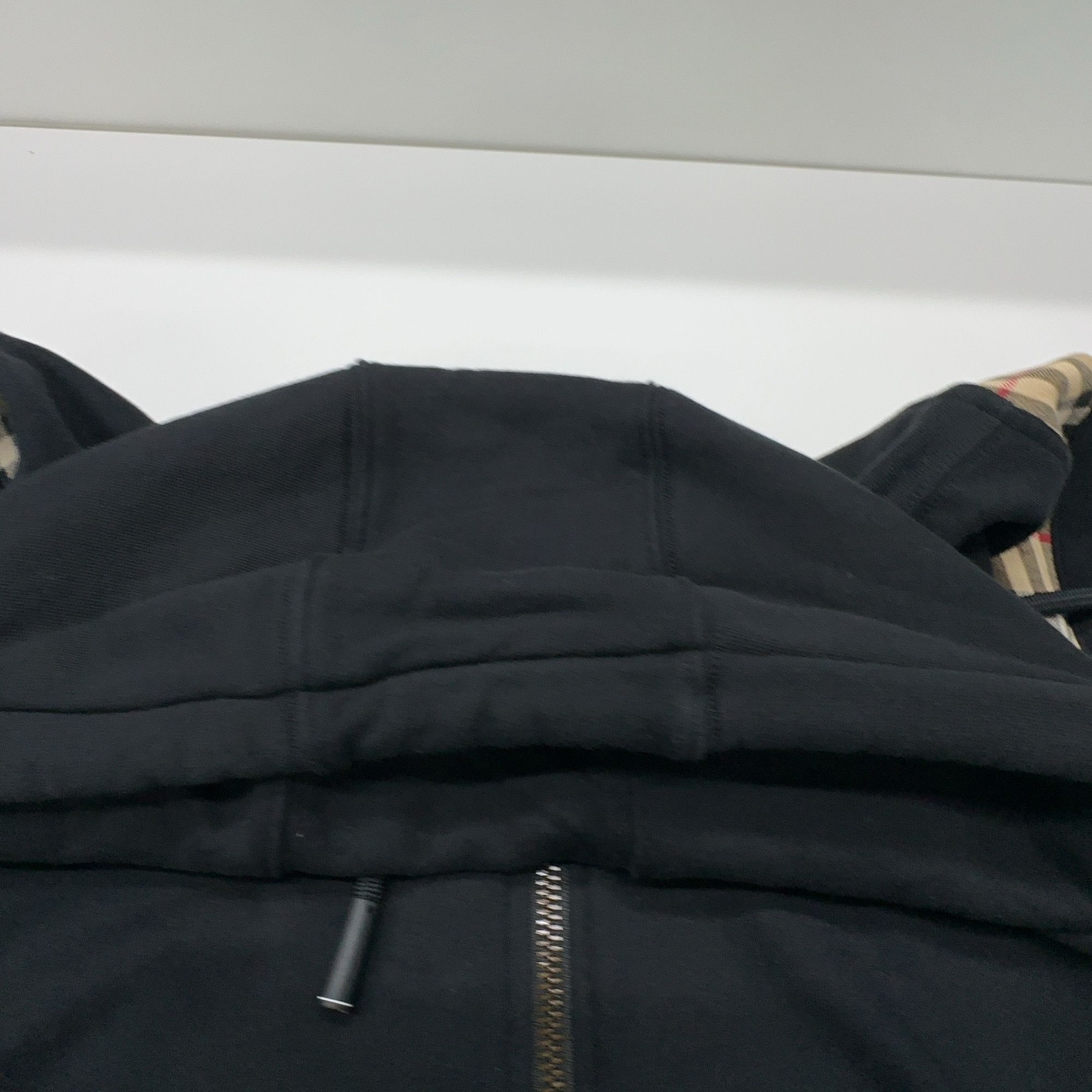 Burberry Burberry Check Panel Zip-Up Hoodie Size S Size US S / EU 44-46 / 1 - 5 Thumbnail