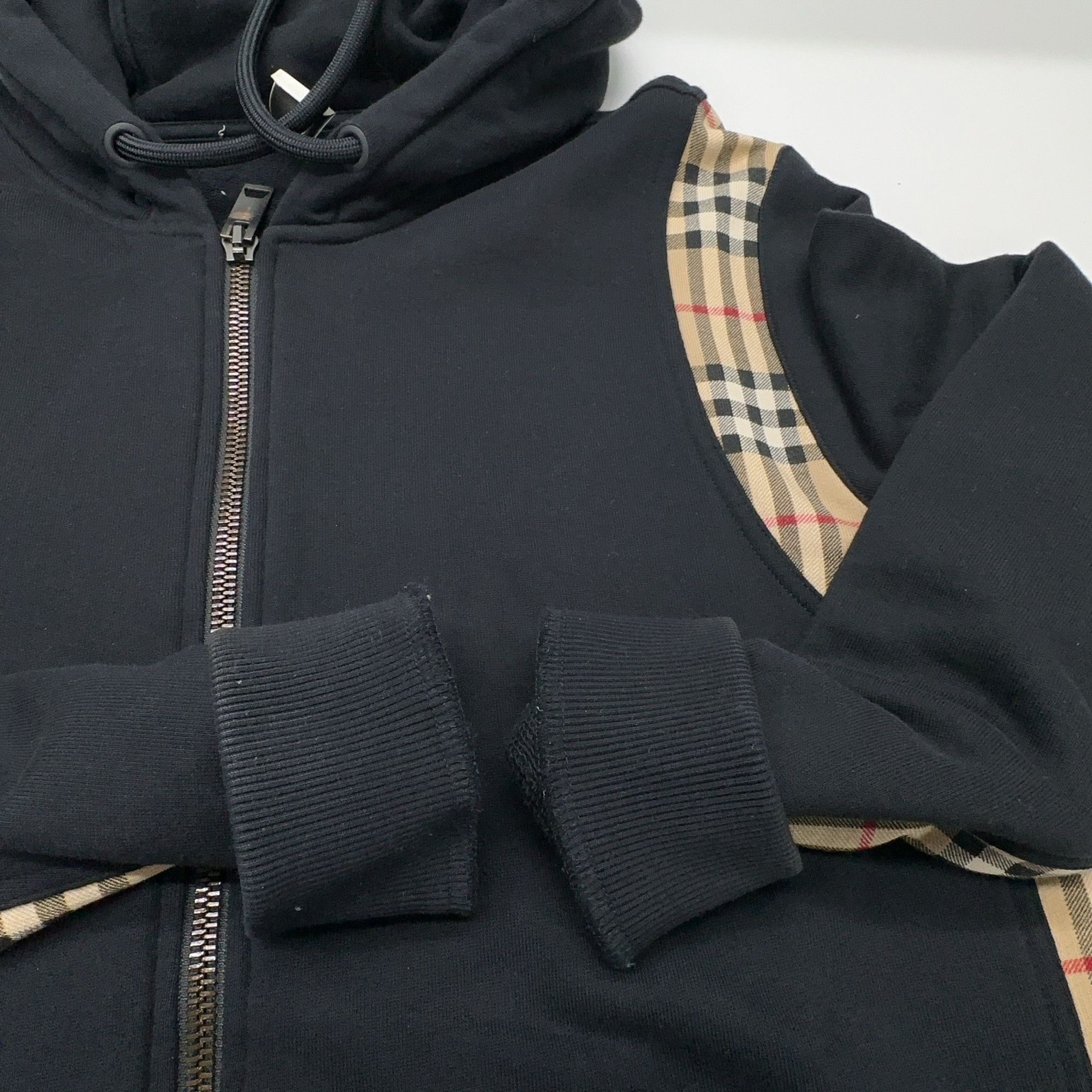Burberry Burberry Check Panel Zip-Up Hoodie Size S Size US S / EU 44-46 / 1 - 11 Thumbnail
