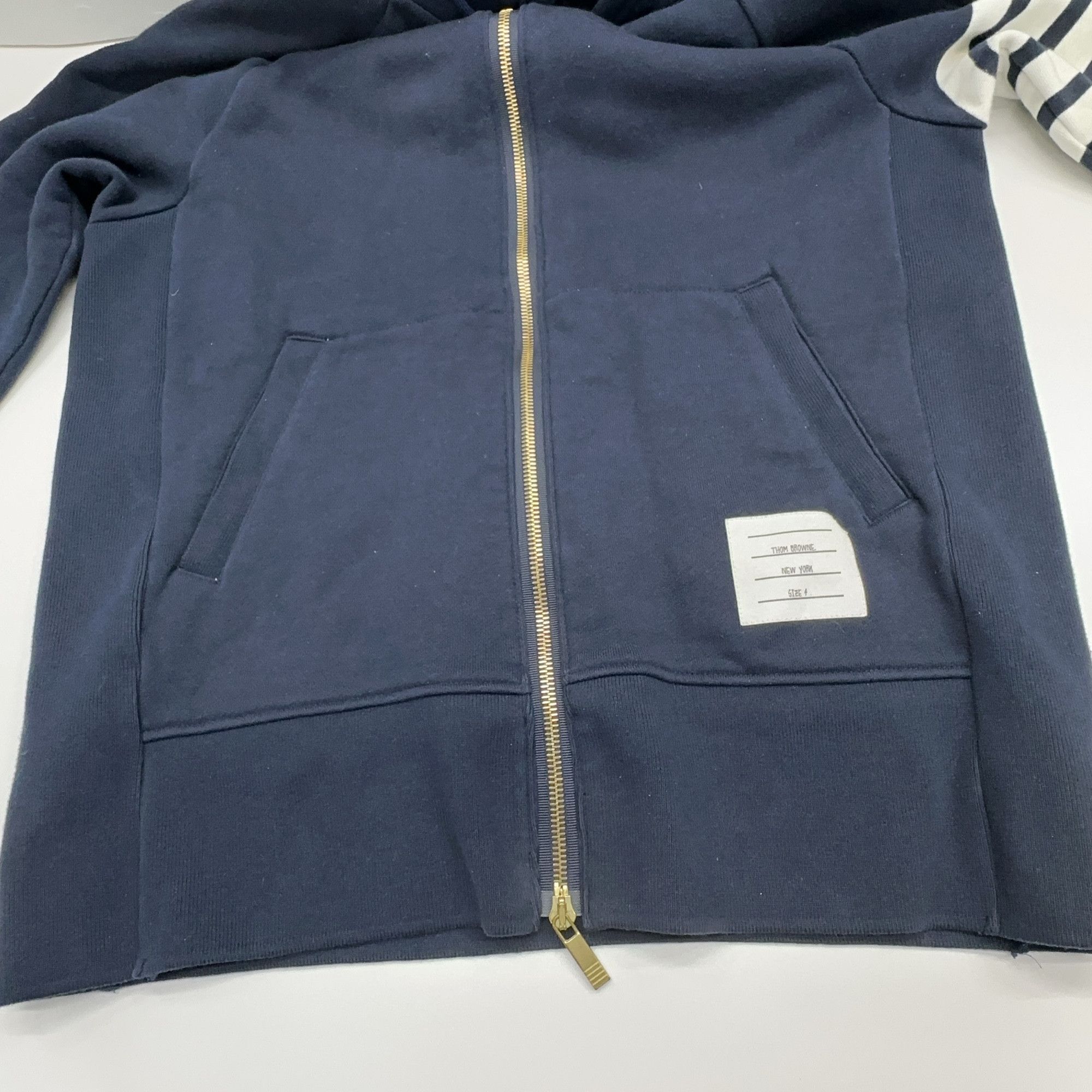 Thom Browne Thom Browne 4-Bar Stripe Zip Hoodie Size XL Size US XL / EU 56 / 4 - 11 Thumbnail