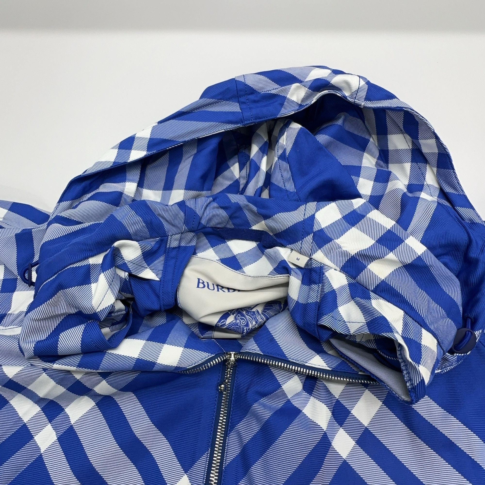 Burberry Burberry Blue Check Hooded Jacket Size M Size US M / EU 48-50 / 2 - 5 Thumbnail