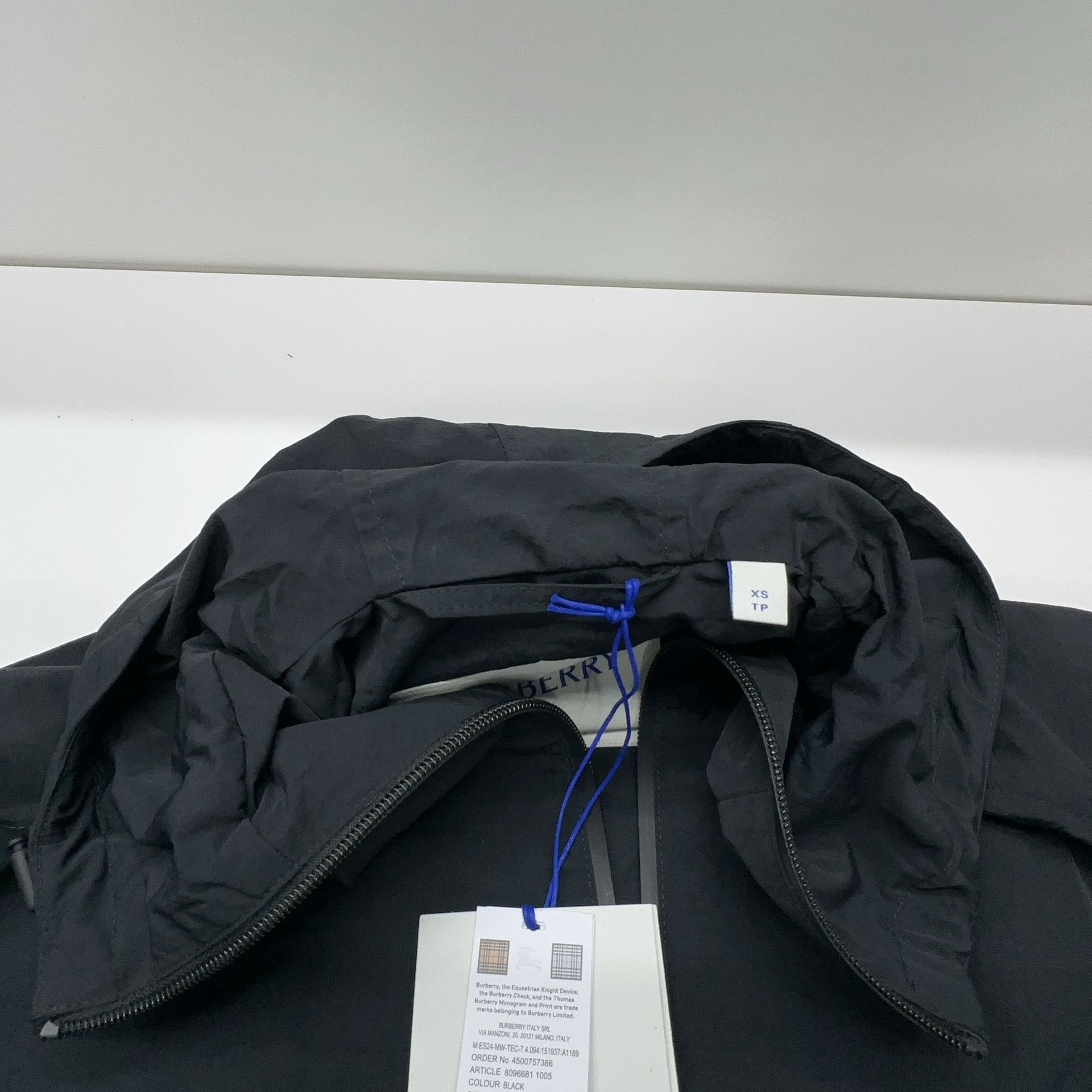 Burberry Burberry Blue Logo Hooded Jacket Size XS Size US XS / EU 42 / 0 - 12 Thumbnail