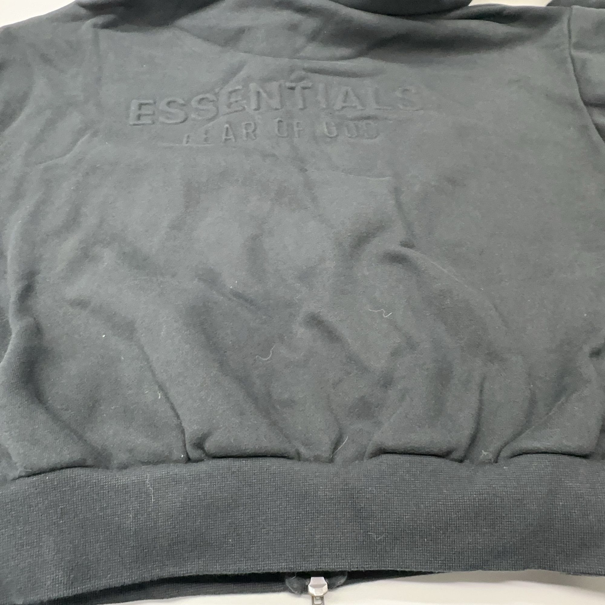 FOG Fear of God Essentials Fleece Zip-Up Hoodie Black Size S Size US S / EU 44-46 / 1 - 9 Thumbnail