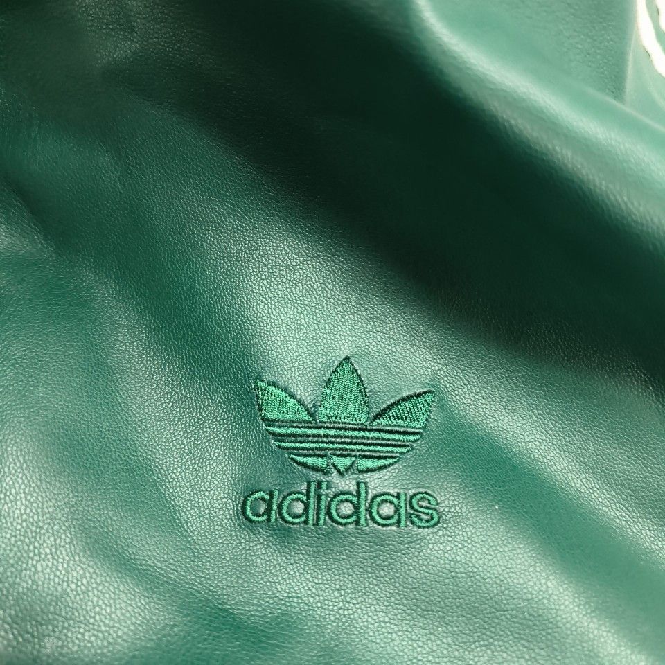 Adidas Adidas Originals Green Faux Leather Track Jacket Size M Size US M / EU 48-50 / 2 - 3 Thumbnail