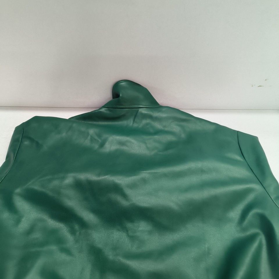 Adidas Adidas Originals Green Faux Leather Track Jacket Size M Size US M / EU 48-50 / 2 - 5 Thumbnail