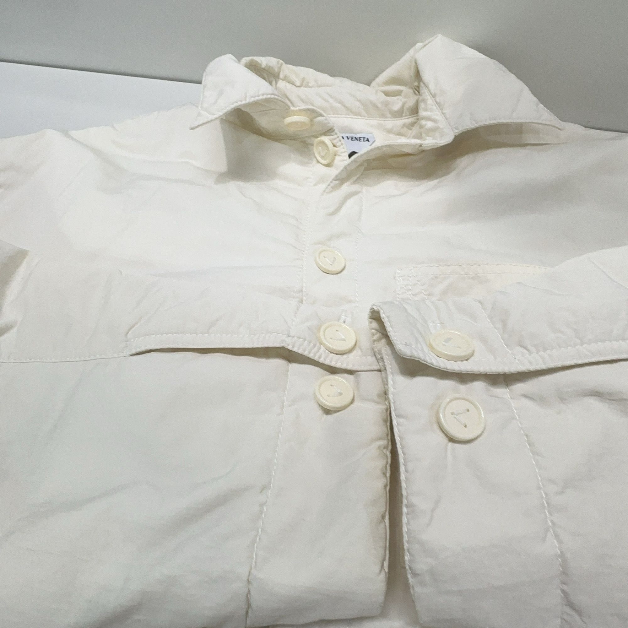 Bottega Veneta Bottega Veneta Nylon Shirt Jacket White Size L Size US L / EU 52-54 / 3 - 8 Thumbnail