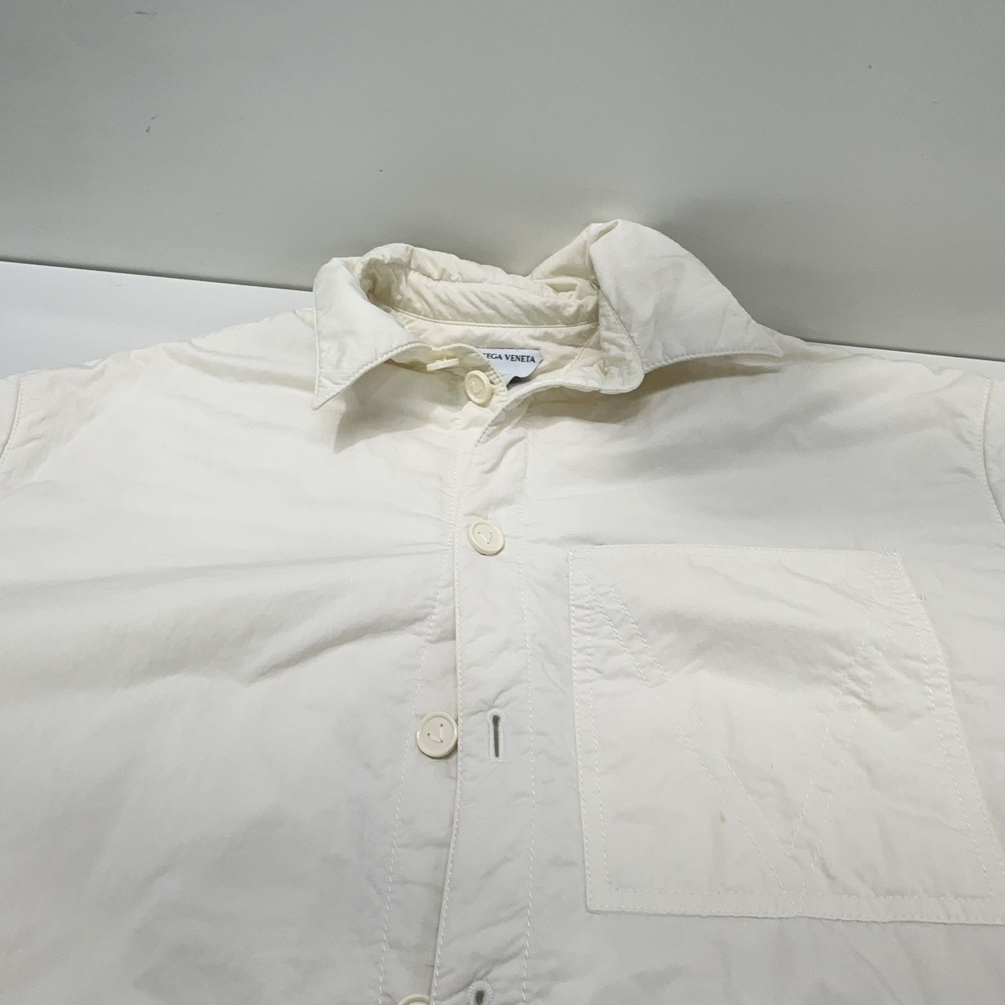 Bottega Veneta Bottega Veneta Nylon Shirt Jacket White Size L Size US L / EU 52-54 / 3 - 4 Thumbnail