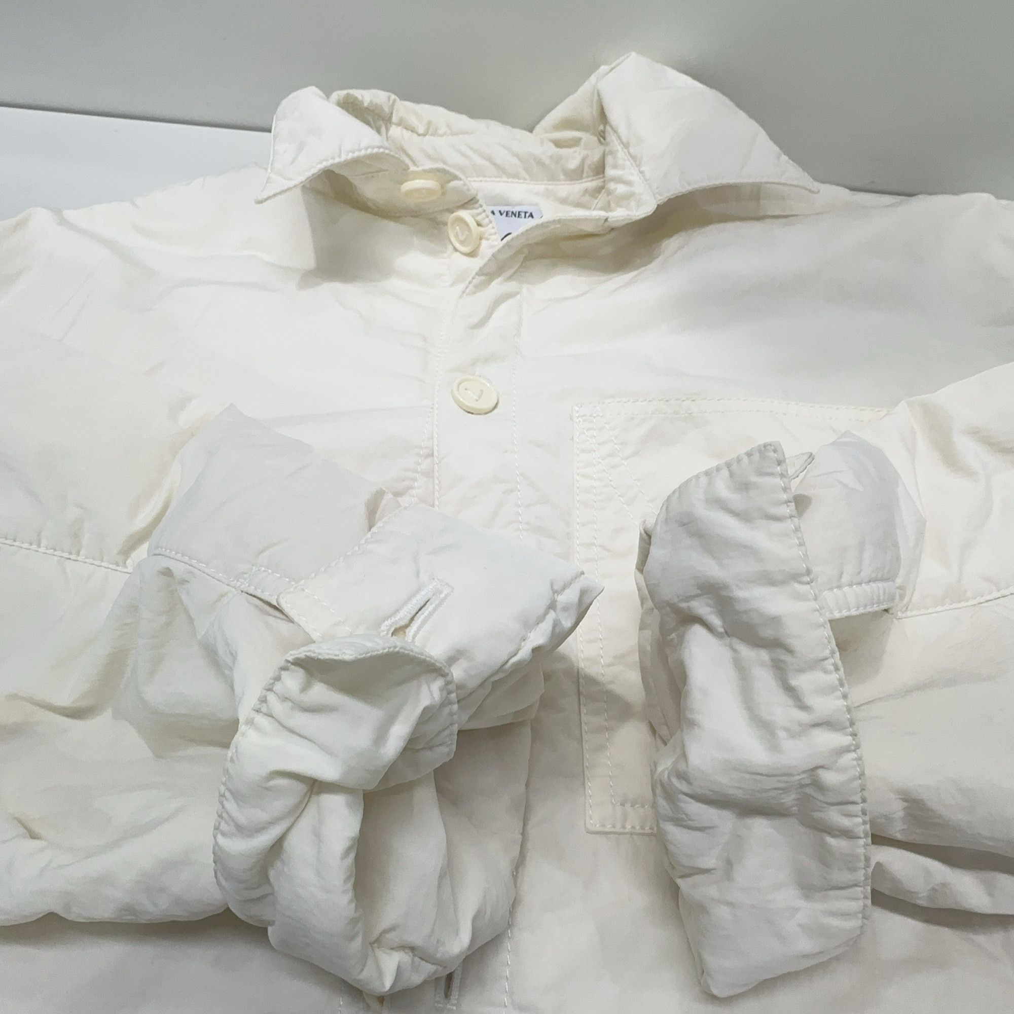 Bottega Veneta Bottega Veneta Nylon Shirt Jacket White Size L Size US L / EU 52-54 / 3 - 7 Thumbnail
