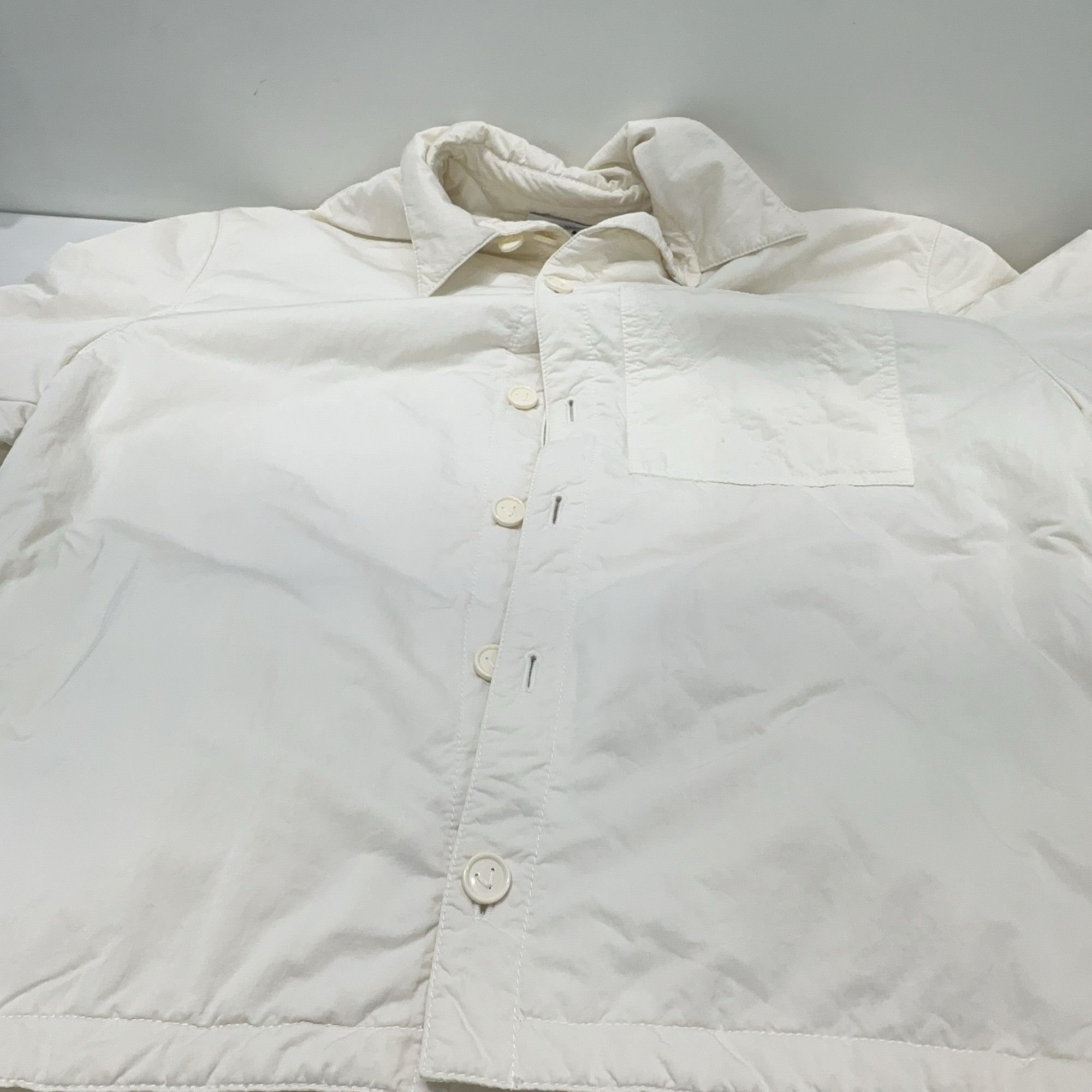 Bottega Veneta Bottega Veneta Nylon Shirt Jacket White Size L Size US L / EU 52-54 / 3 - 5 Thumbnail