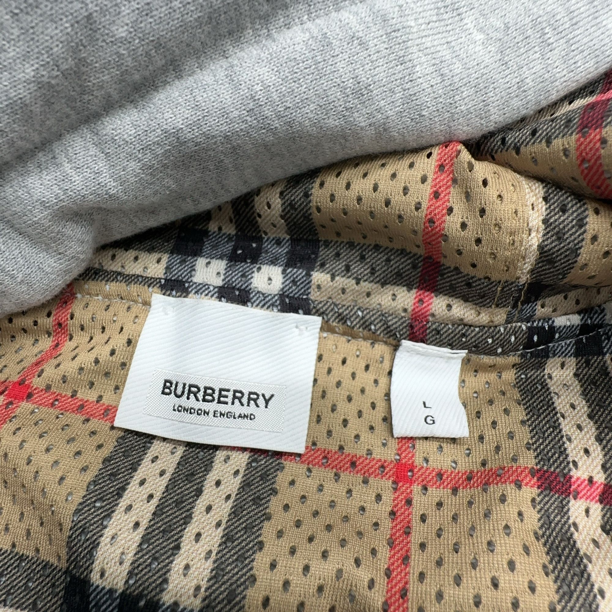 Burberry Burberry Logo Patch Check Lined Zip Hoodie Size L Size US L / EU 52-54 / 3 - 3 Thumbnail