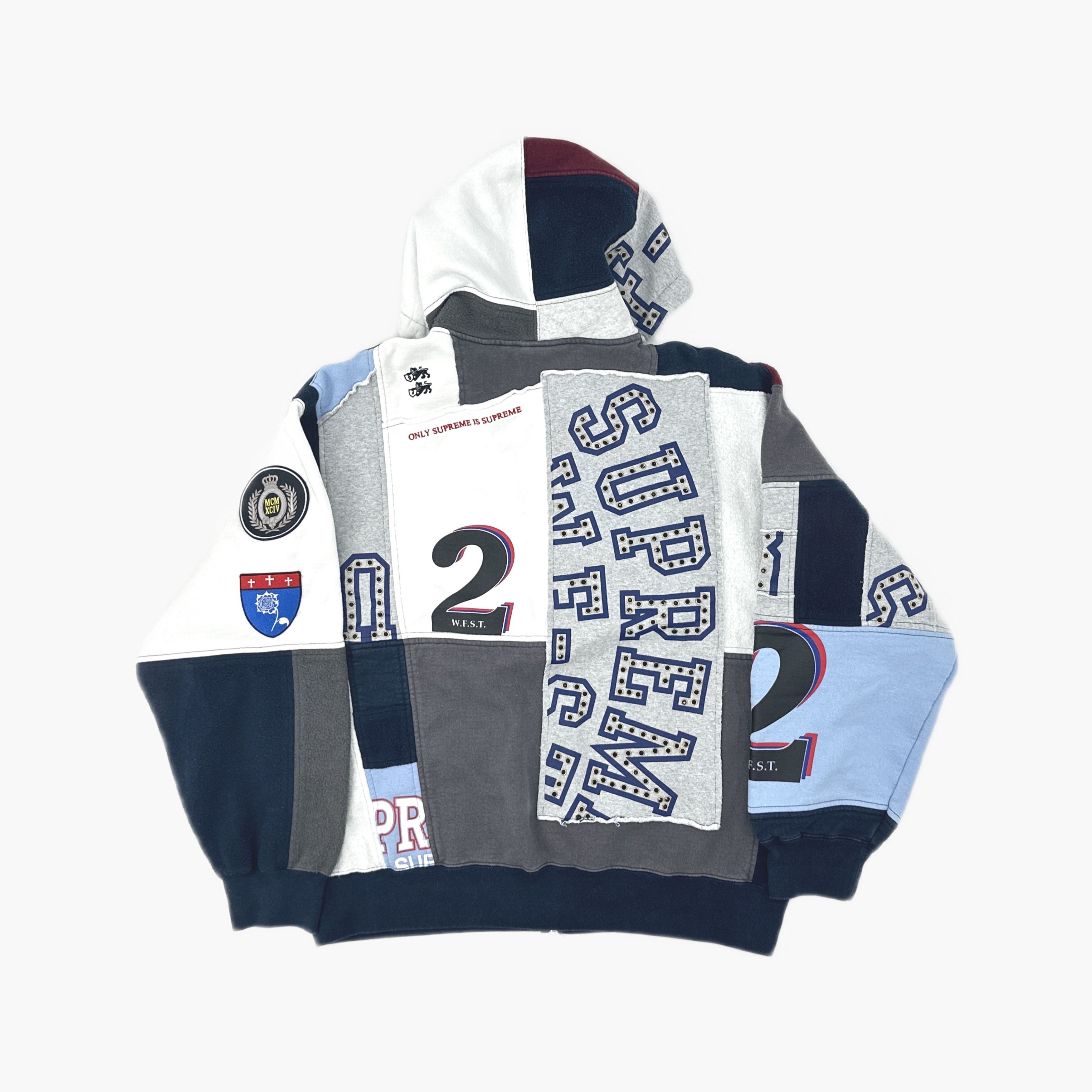 Supreme Supreme Patchwork Zip Up Hoodie Size L Size US L / EU 52-54 / 3 - 2 Thumbnail