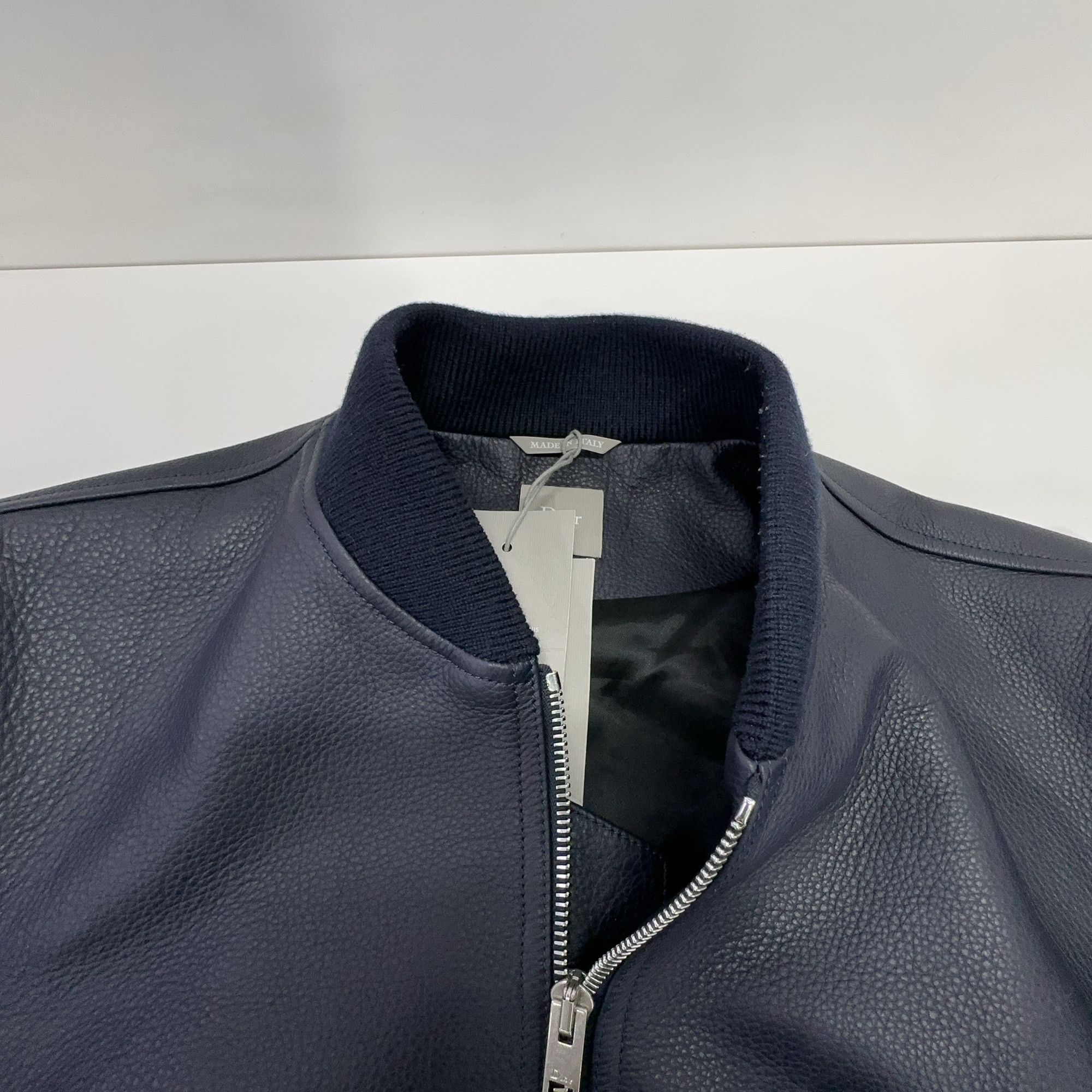 Dior Dior Leather Ribbed Bomber Jacket Size 54 Size US L / EU 52-54 / 3 - 6 Thumbnail