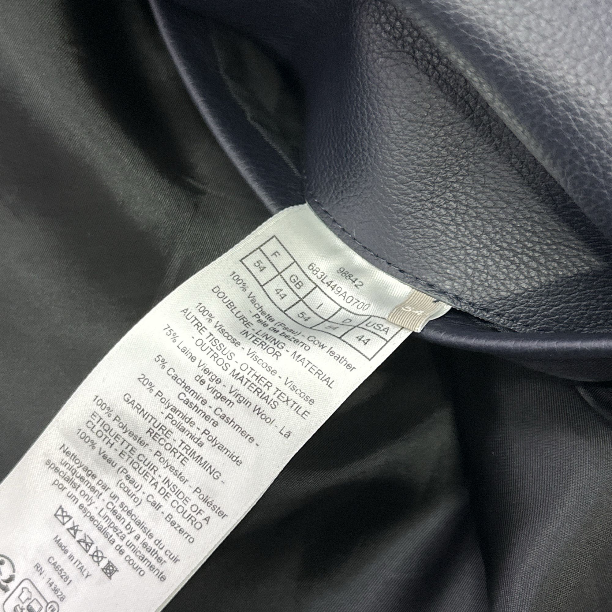 Dior Dior Leather Ribbed Bomber Jacket Size 54 Size US L / EU 52-54 / 3 - 4 Thumbnail